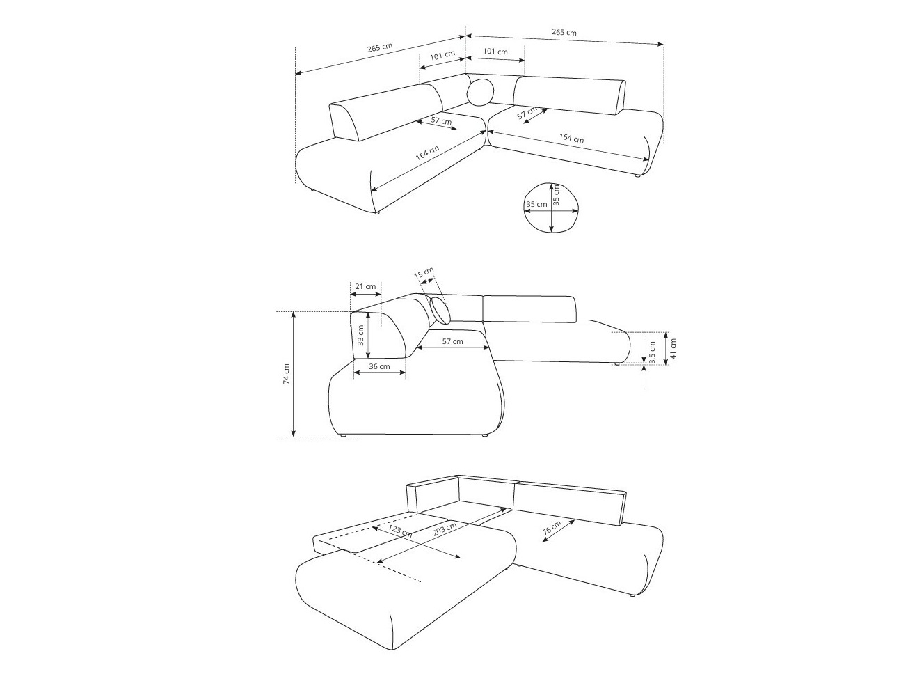 Ugaona sofa Kingston 186 (Vinci 26)