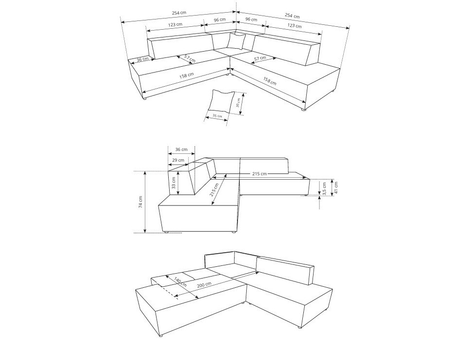 Ugaona sofa Kingston 188 (Tilia 86)