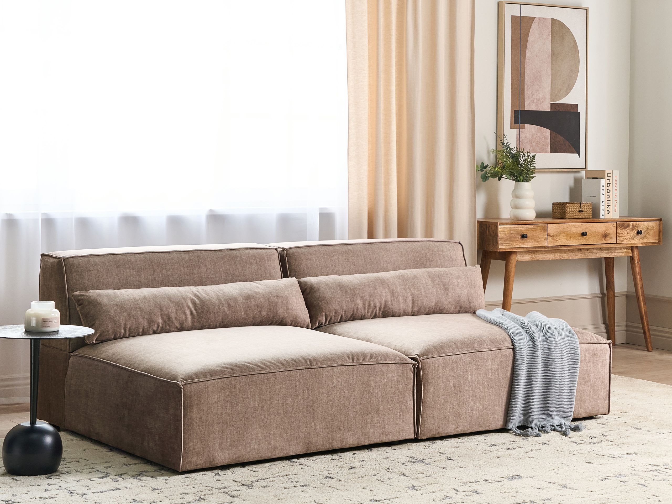 Modularna sofa Tivsora 102 (Svetlo smeđa)