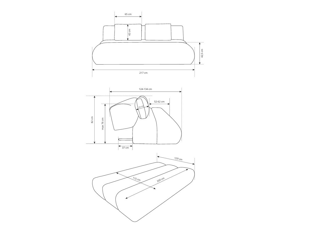 Sofa na razvlačenje Kingston 193 (Dot 07)
