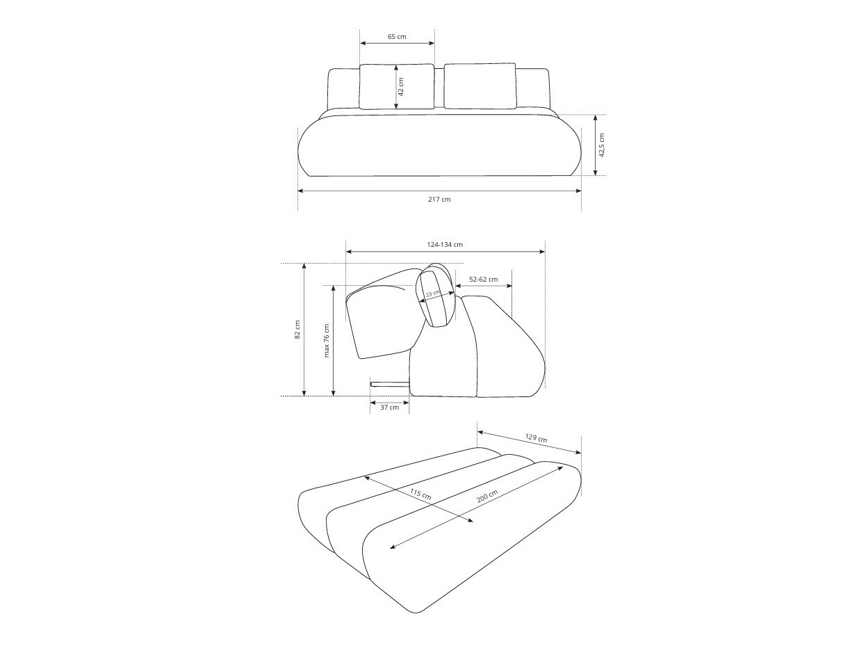 Sofa na razvlačenje Kingston 193 (Dot 100)