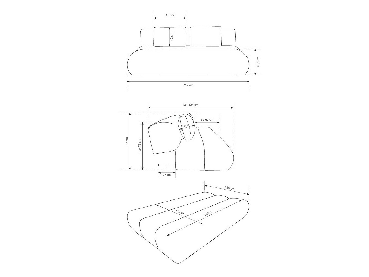 Sofa na razvlačenje Kingston 193 (Dot 22)