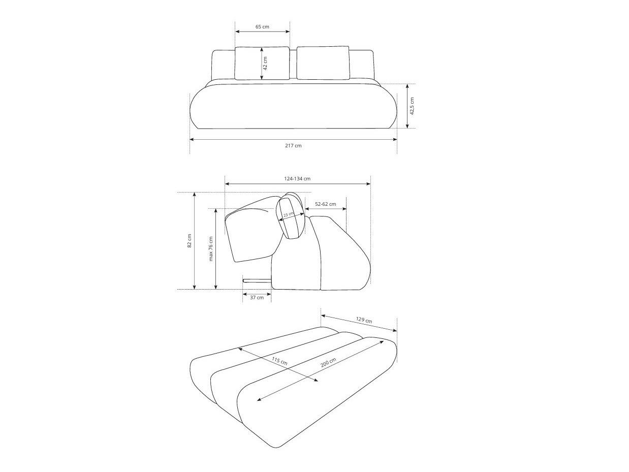 Sofa na razvlačenje Kingston 193 (Dot 90)