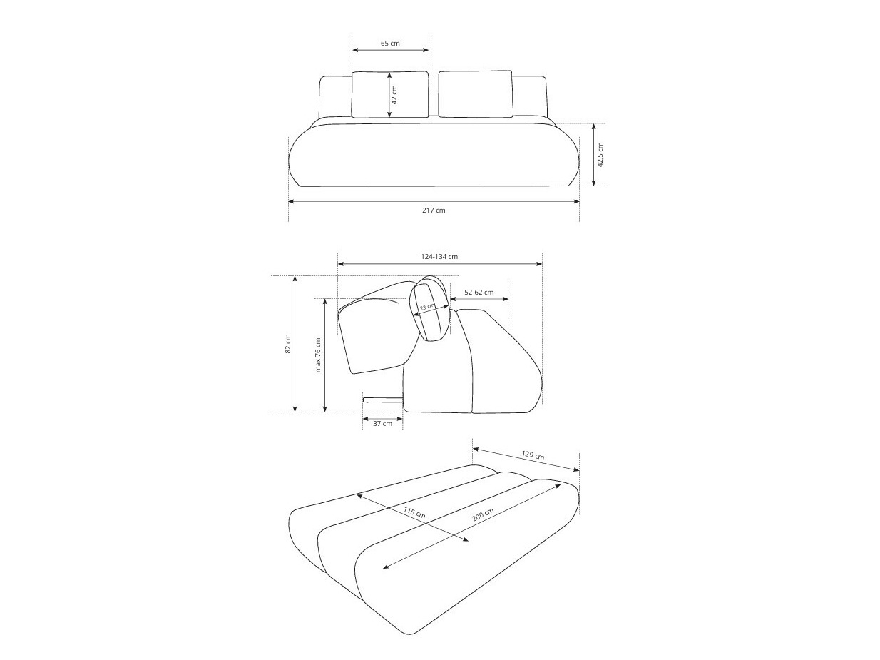 Sofa na razvlačenje Kingston 193 (Wind 05)