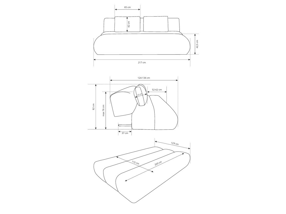 Sofa na razvlačenje Kingston 193 (Wind 90)