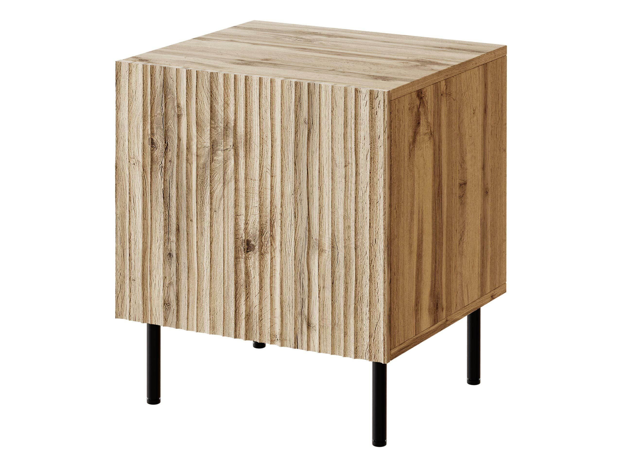 Set noćnih ormarića Lorelbo 102 (Вотан храст + Crno)