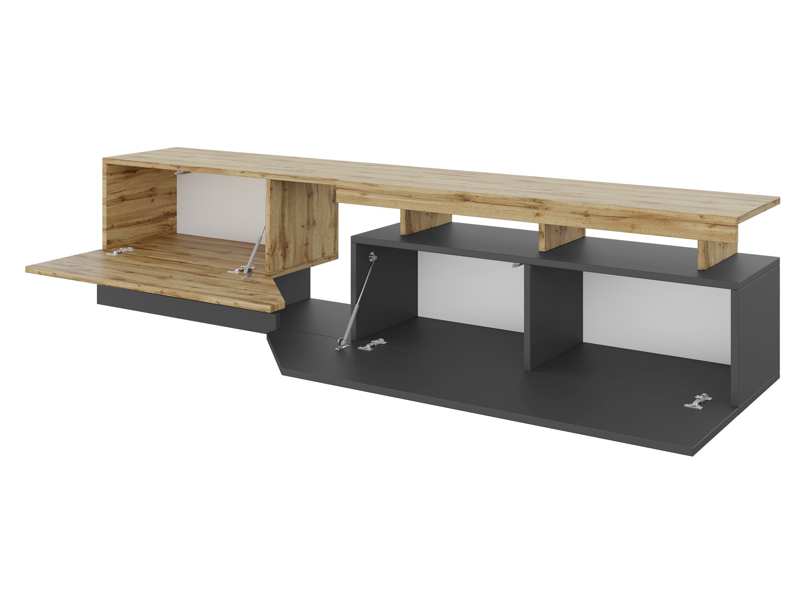 Set za dnevnu sobu Comfivo Daldune II (Antracit + Hrast Votan)