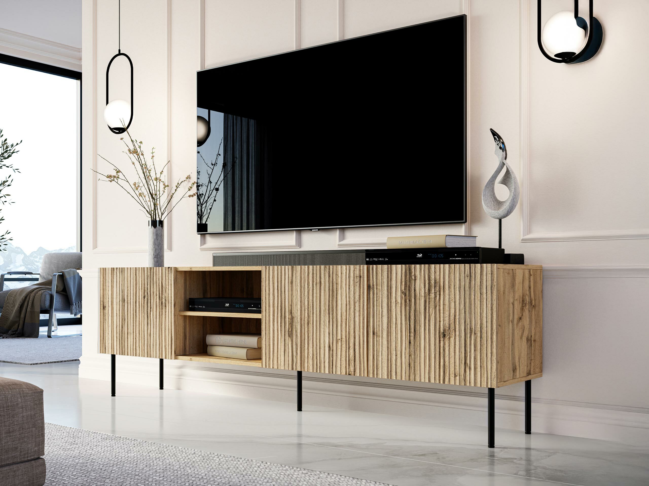 TV sto Lorelbo 103 (Вотан храст + Crno)