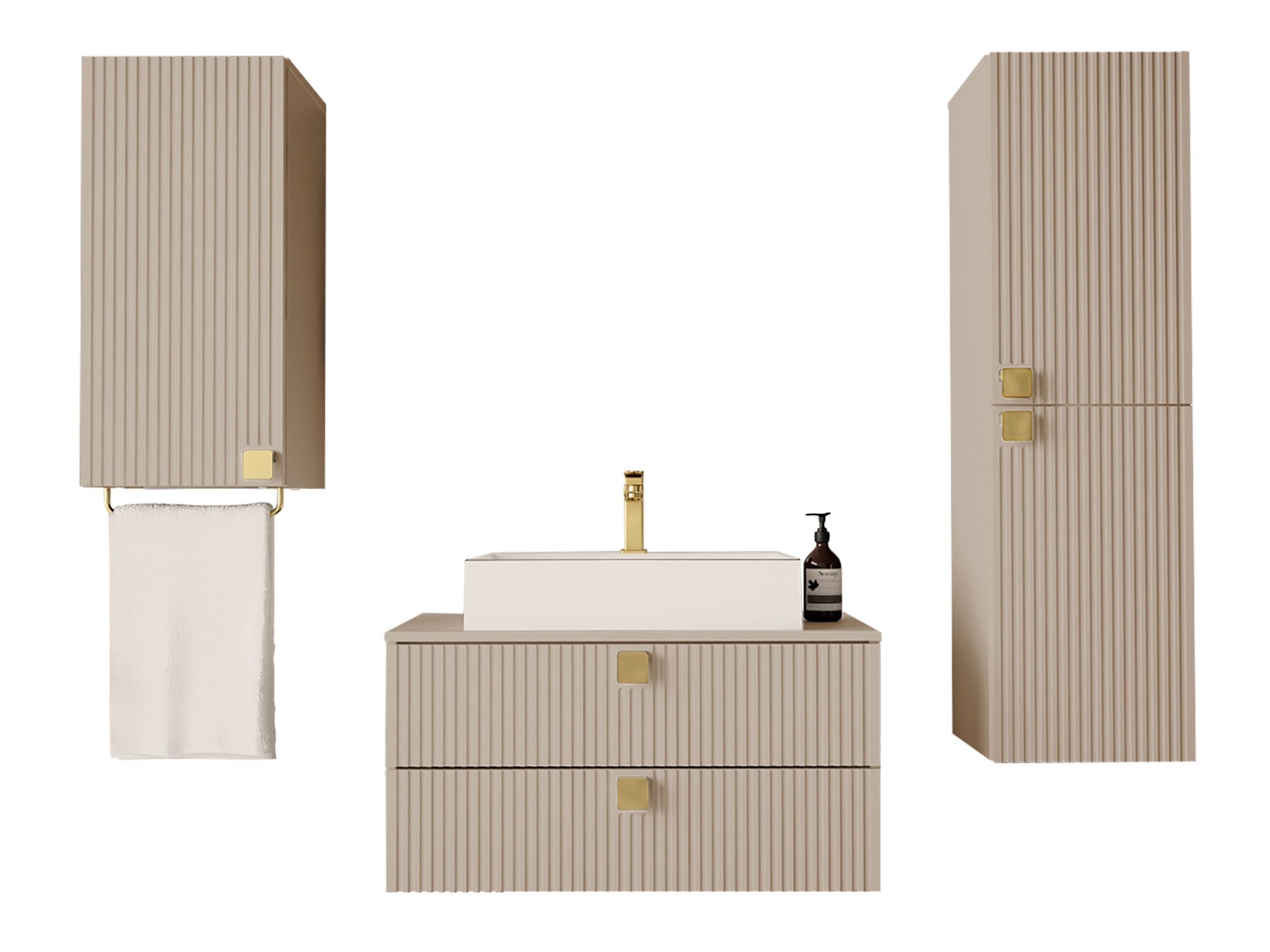 Set za kupatilo Orlvera 105 (Svetlobraon)