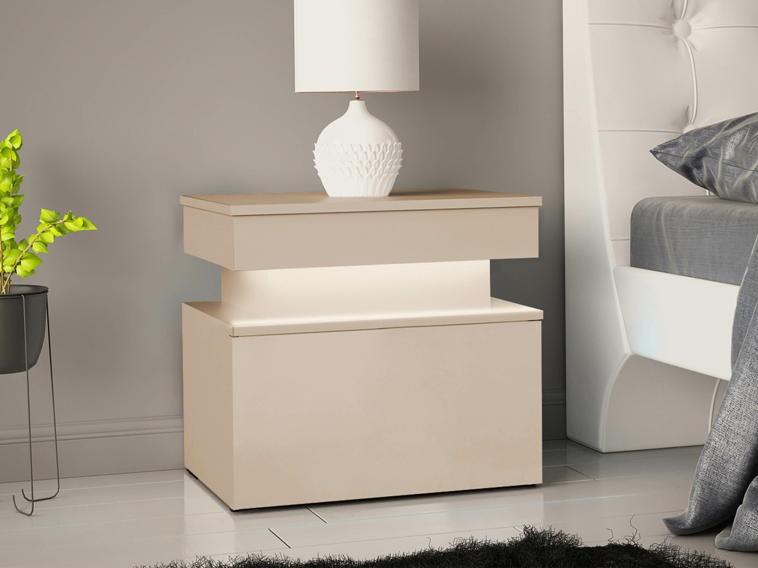 Noćni ormarić Monfero 102 (Svetlobraon)