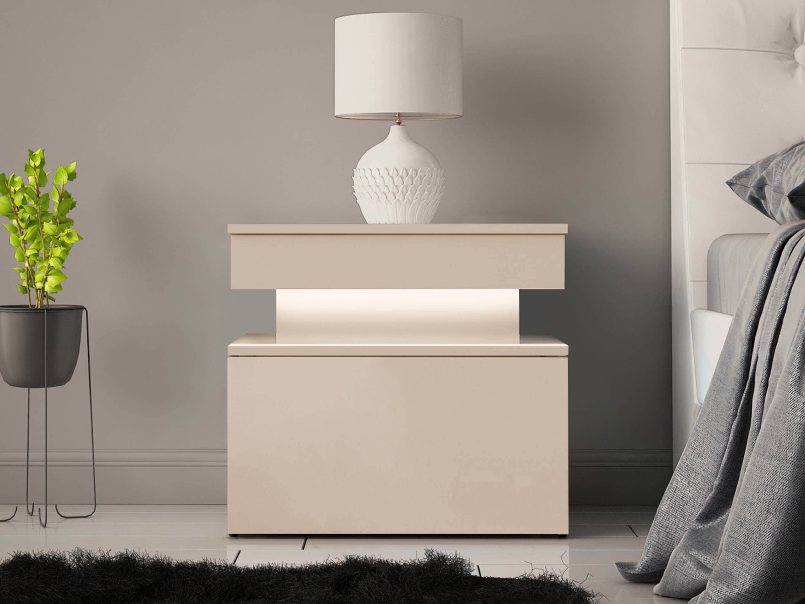 Noćni ormarić Monfero 102 (Svetlobraon)