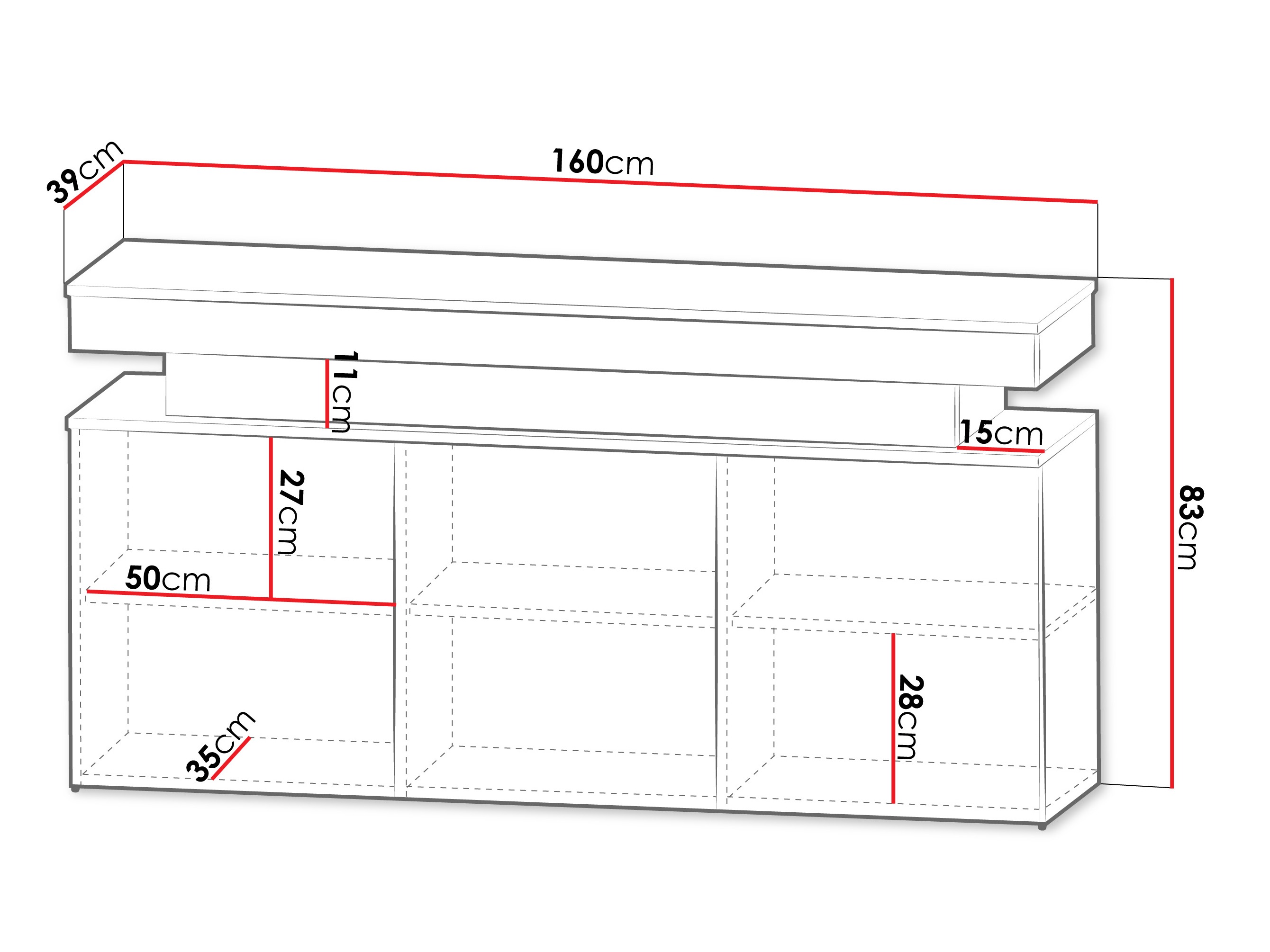 Ormarić Monfero 101 (Svetlobraon)