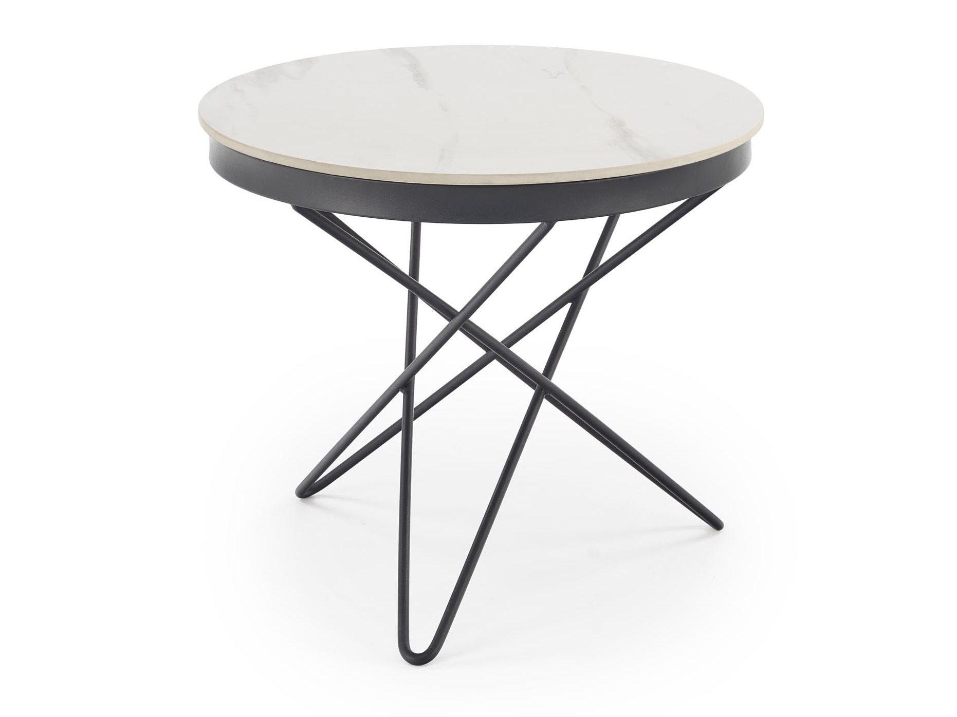 Stočić za kafu Houston 2063 (Beli mermer + Crno)