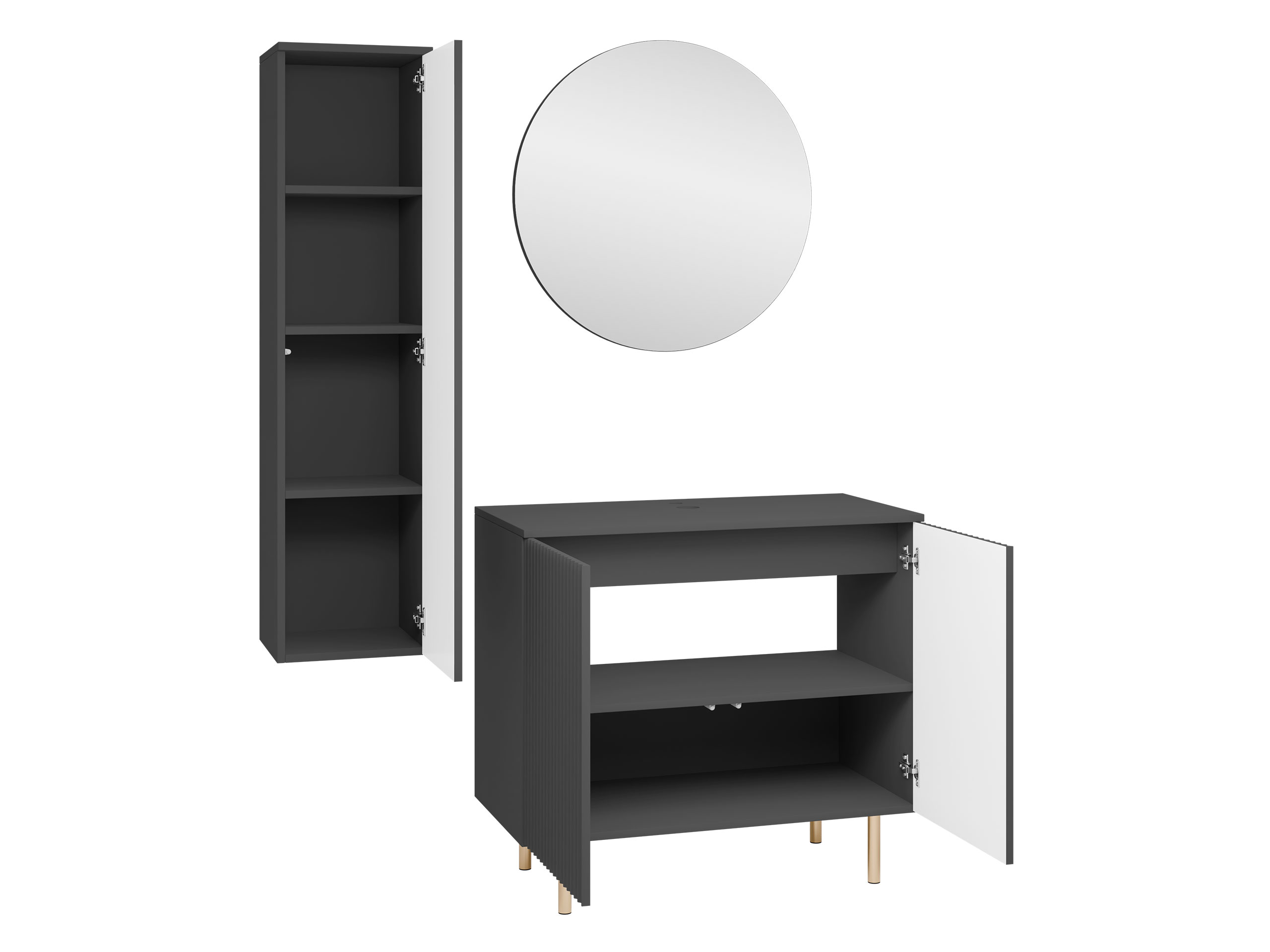 Set za kupatilo Decus II (Crno)