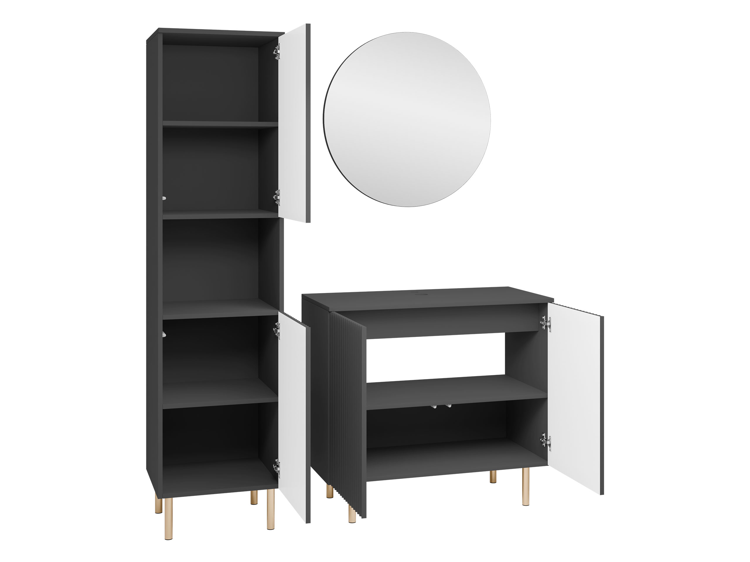 Set za kupatilo Decus III (Crno)