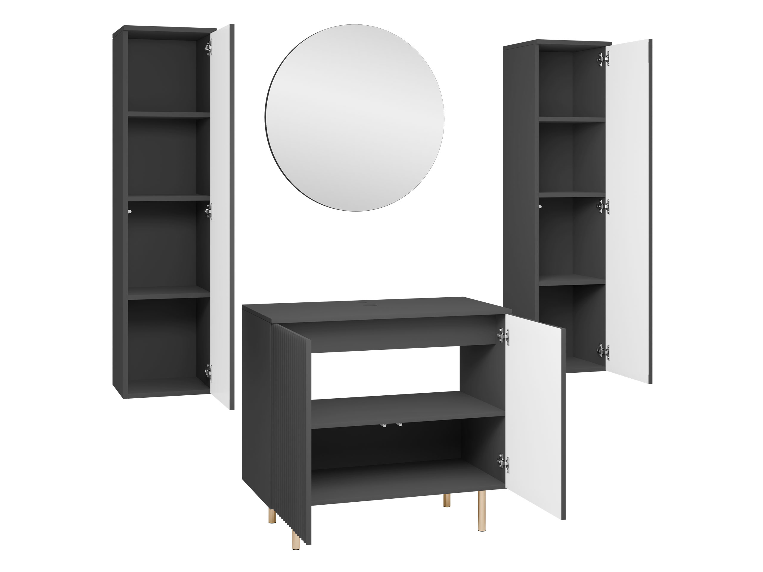 Set za kupatilo Decus IV (Crno)