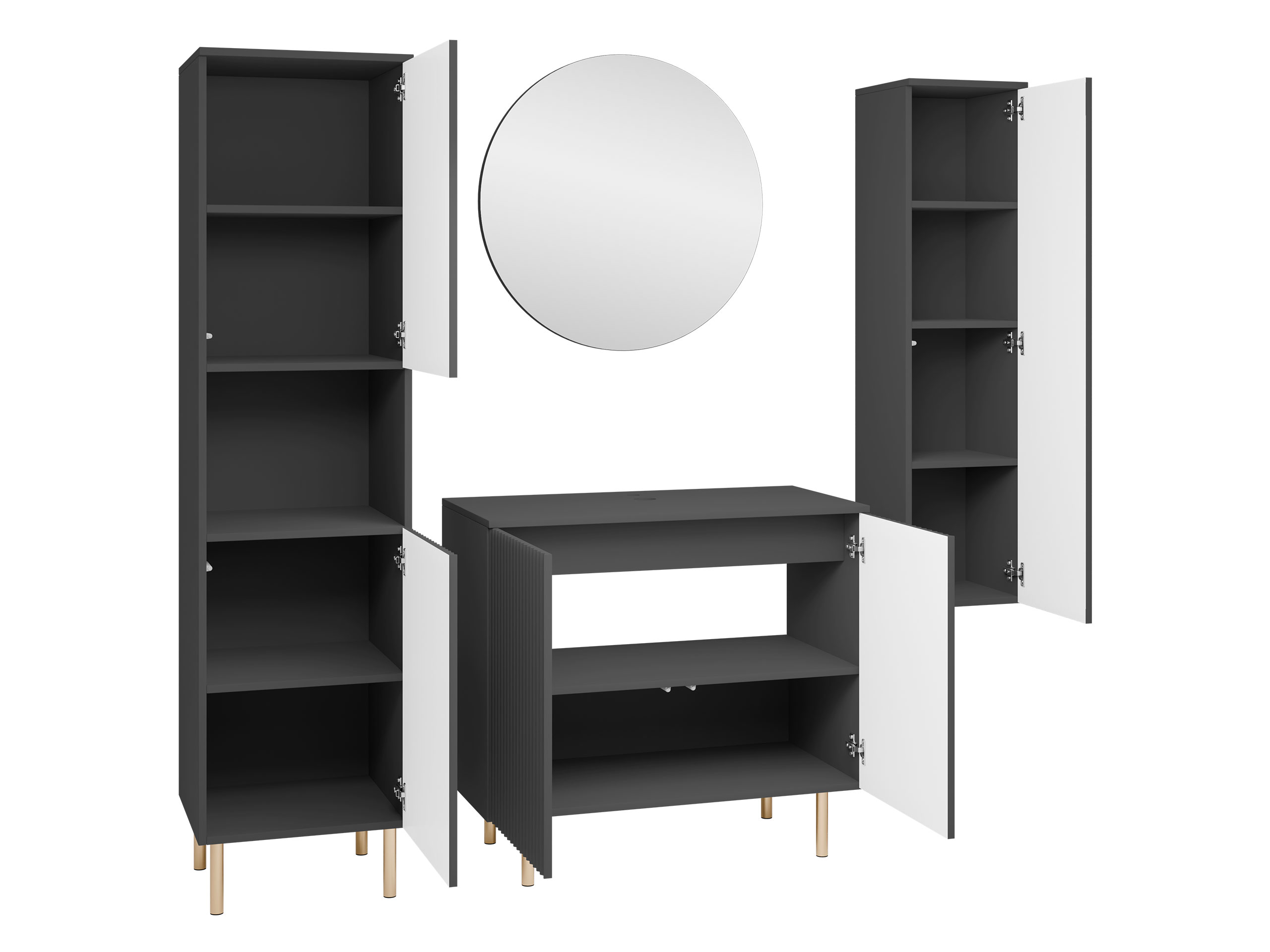 Set za kupatilo Decus V (Crno)