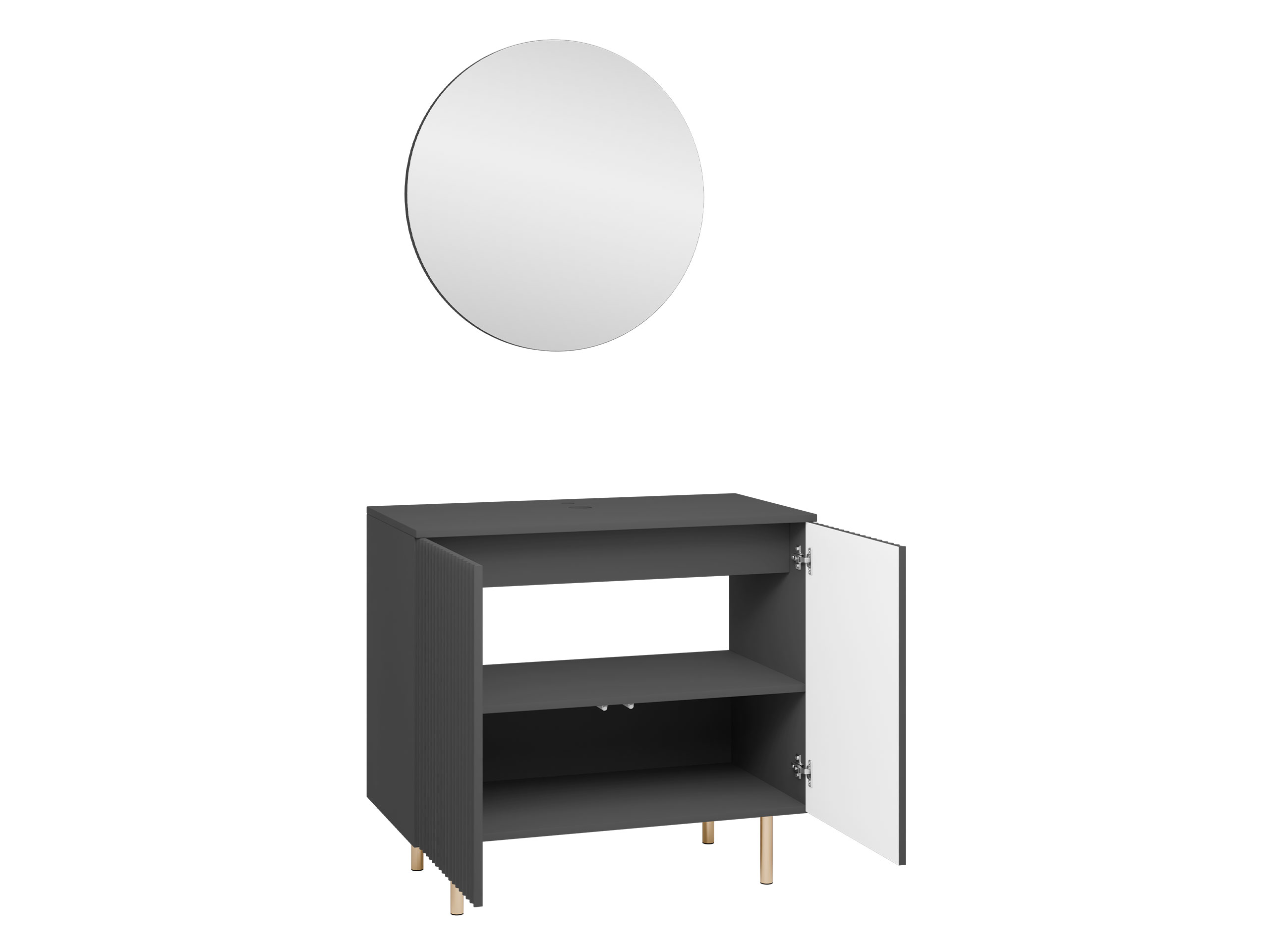 Set za kupatilo Virdomi 109 (Crno)