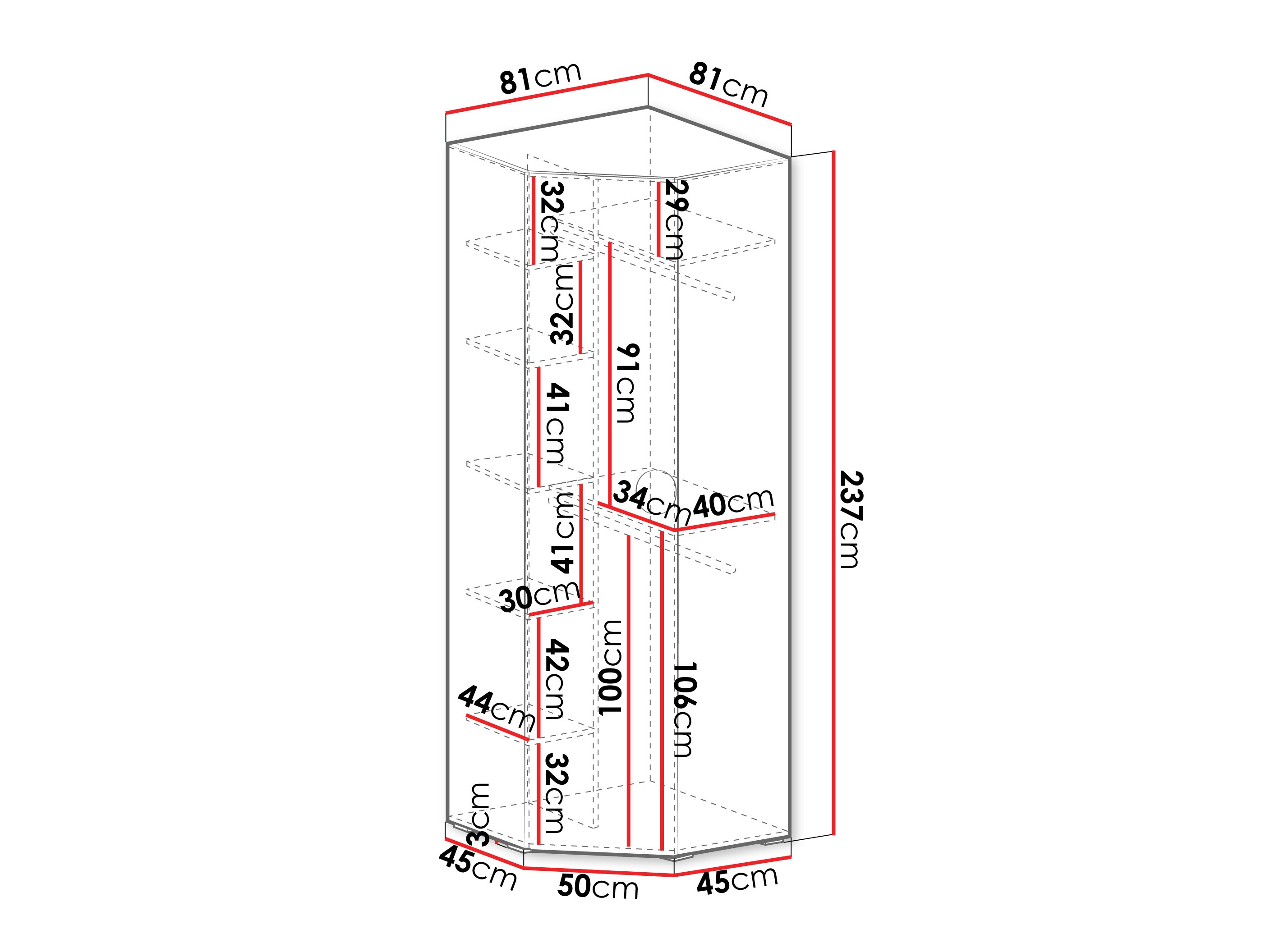 Ugaoni ormar Hartford 568 (Kašmir)