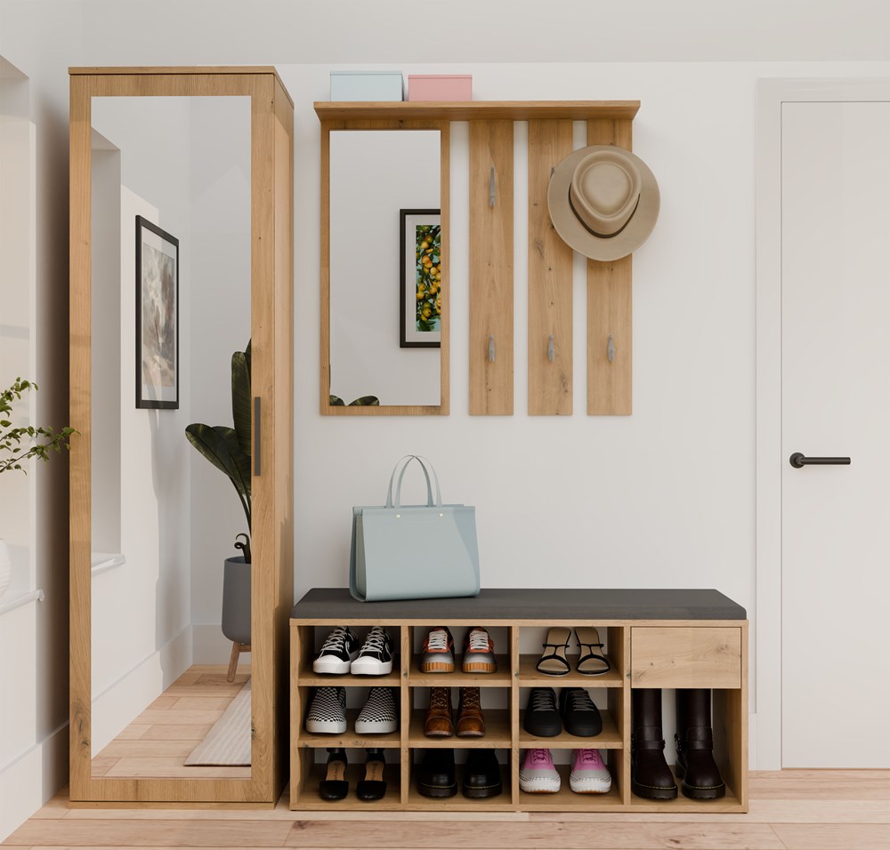 Polica za obuću Mandeville 322 (Zanatski hrast)