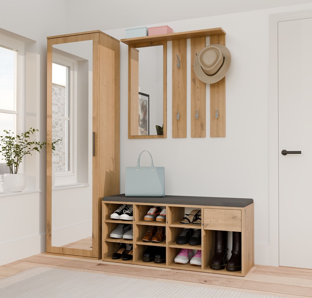 Polica za obuću Mandeville 322 (Zanatski hrast)