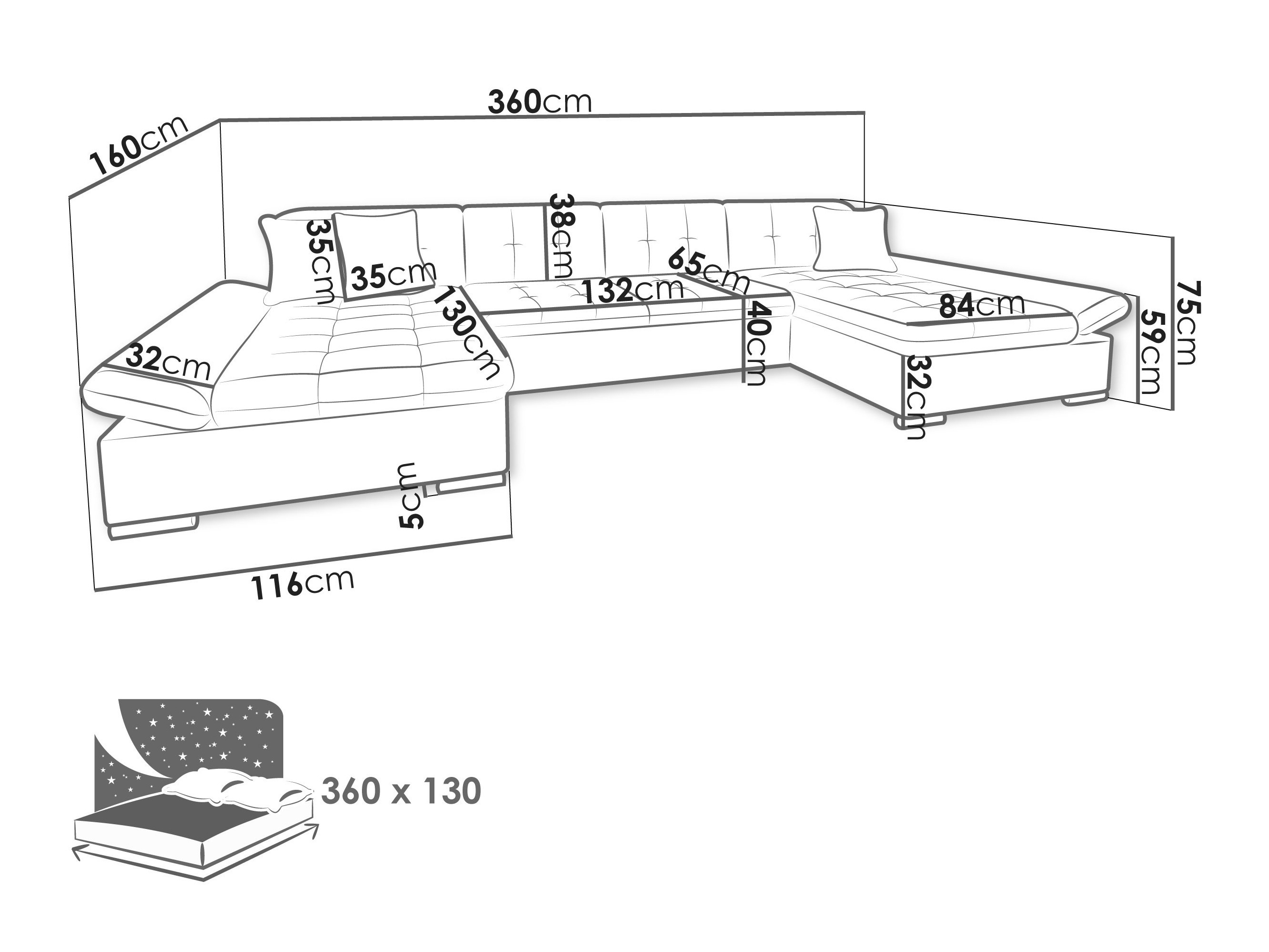 Ugaona sofa Comfivo 155 (Rico 12)