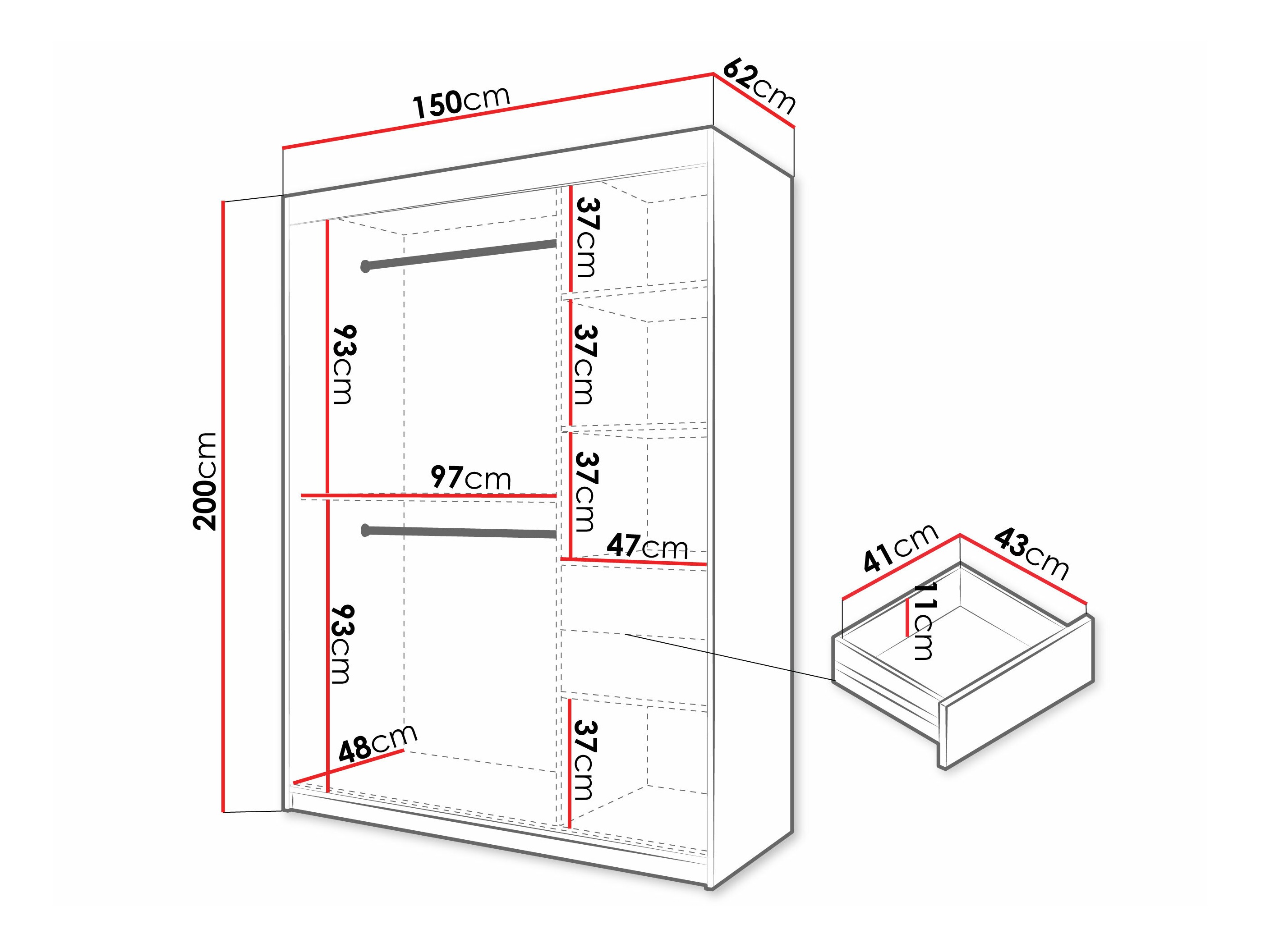 Ormar Hartford 575 (Crno)
