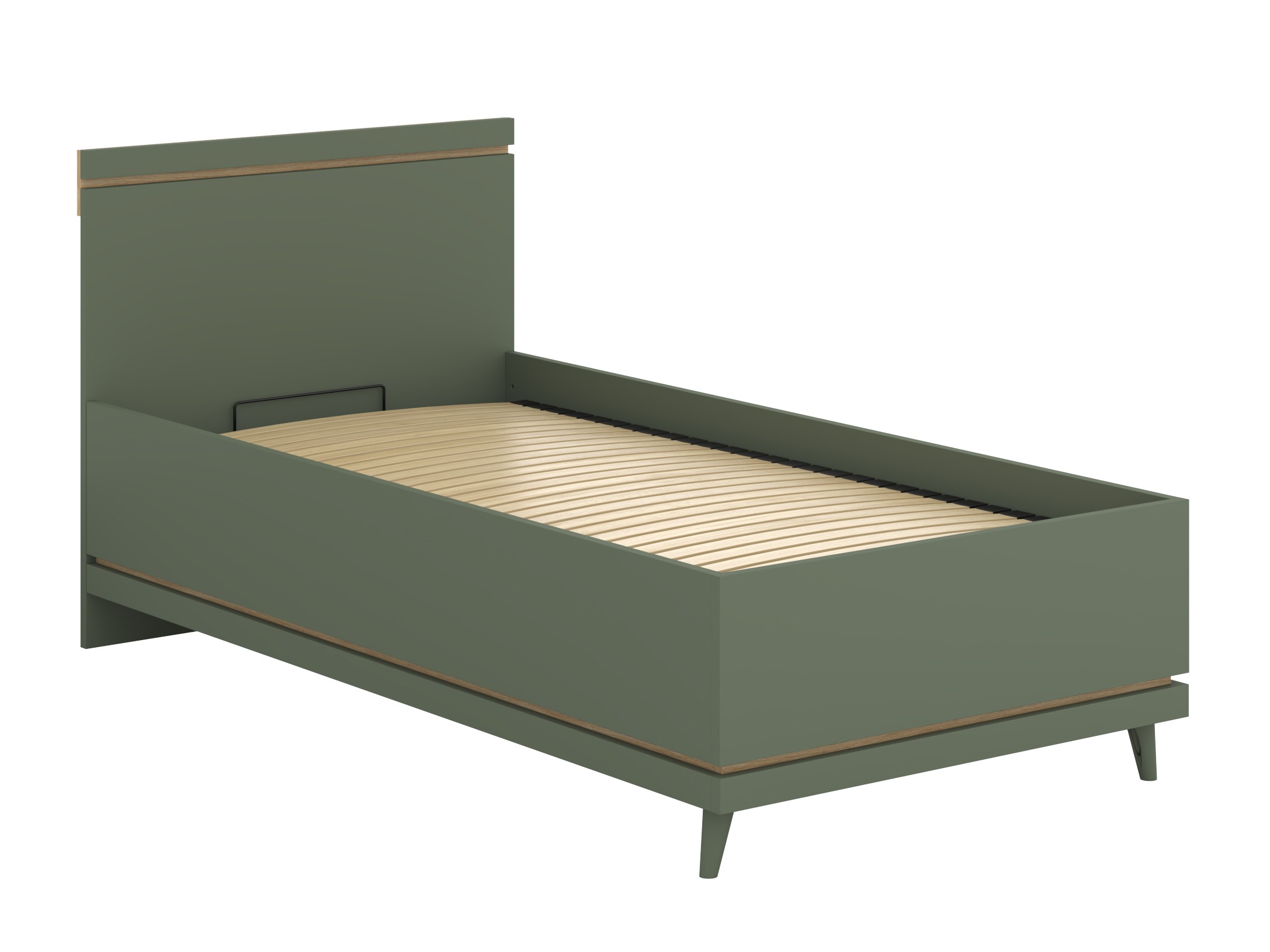Krevet Fertalu 107 (Zelena + Hrast)