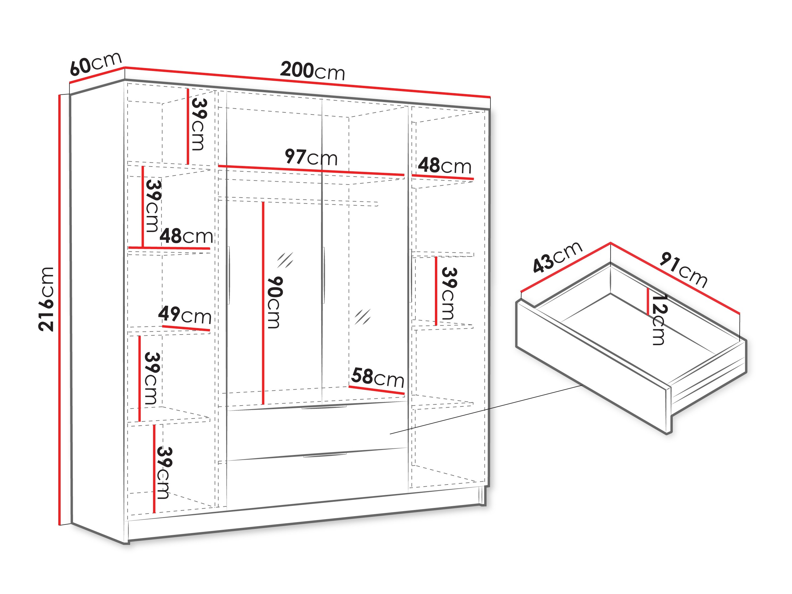 Ormar Closico 201 (Hrast)