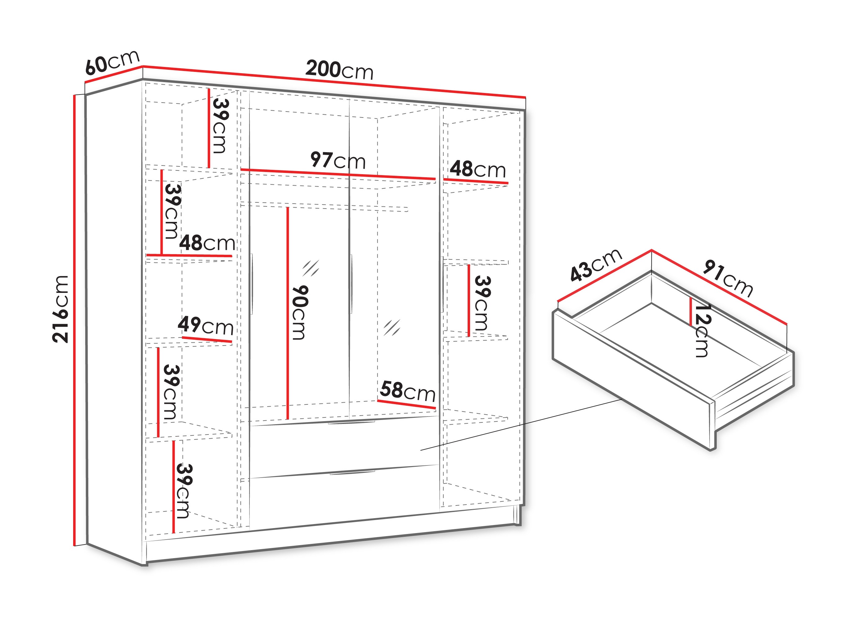 Ormar Closico 201 (Hrast)