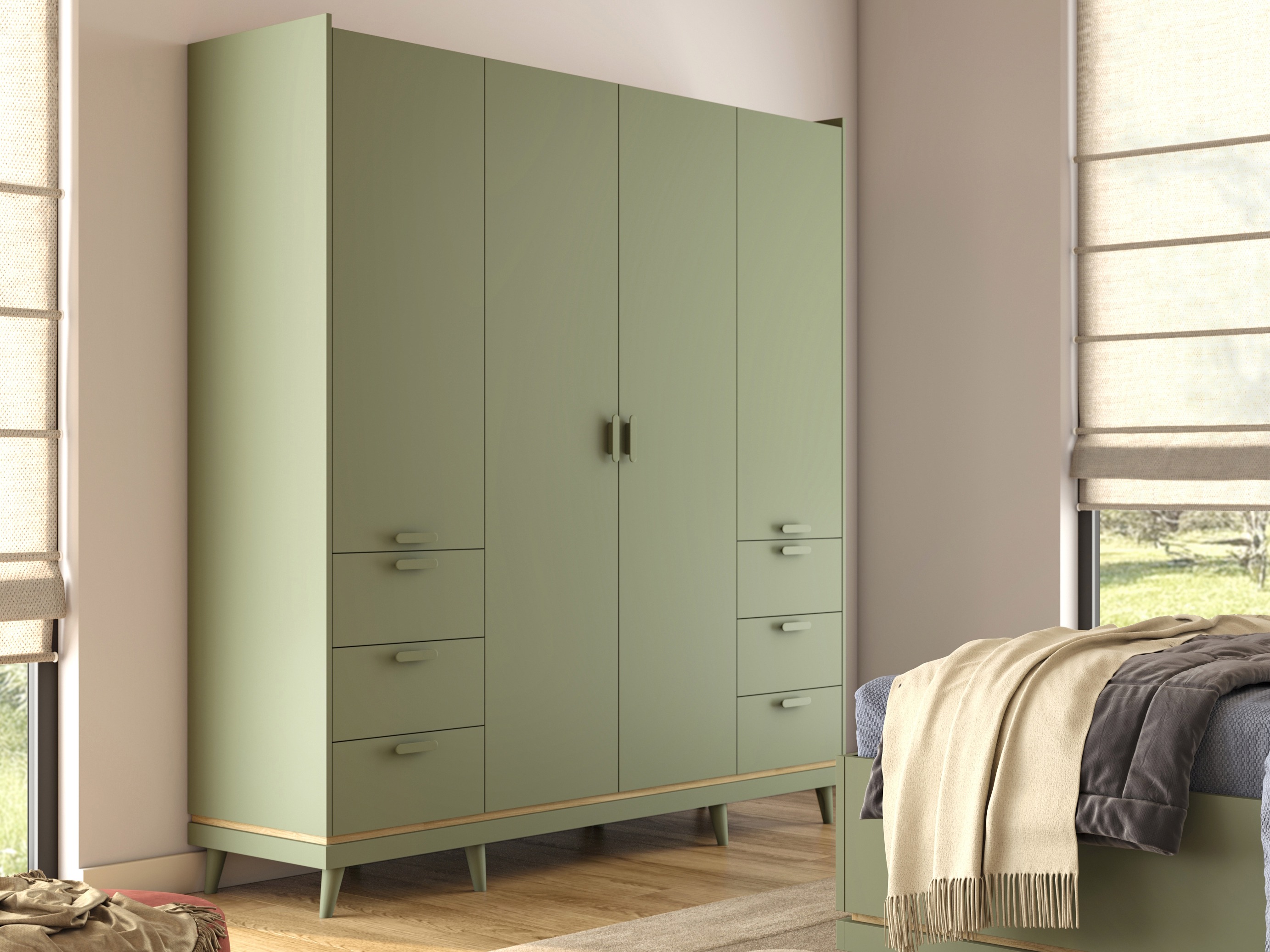 Ormar Fertalu 101 (Zelena + Hrast)