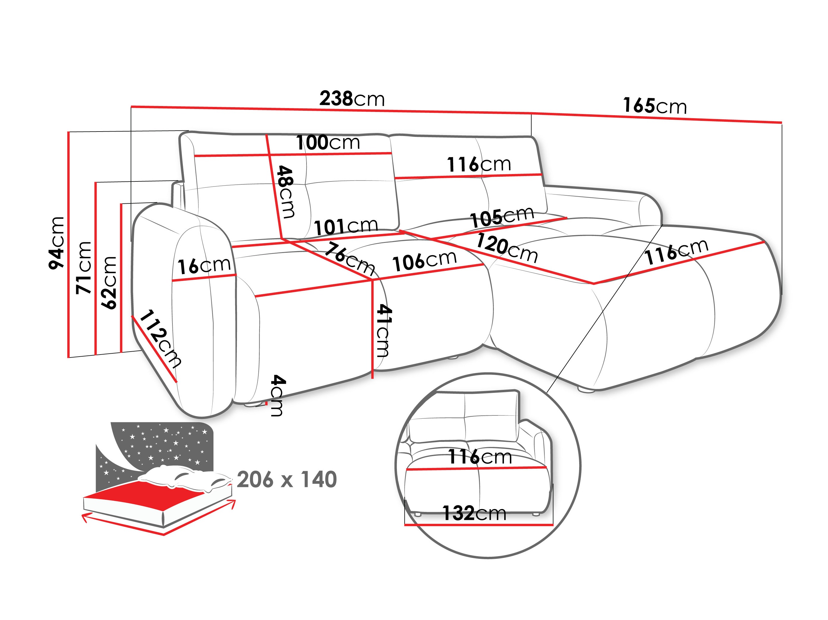 Ugaona garnitura Clinton 101 (Lambi 05)