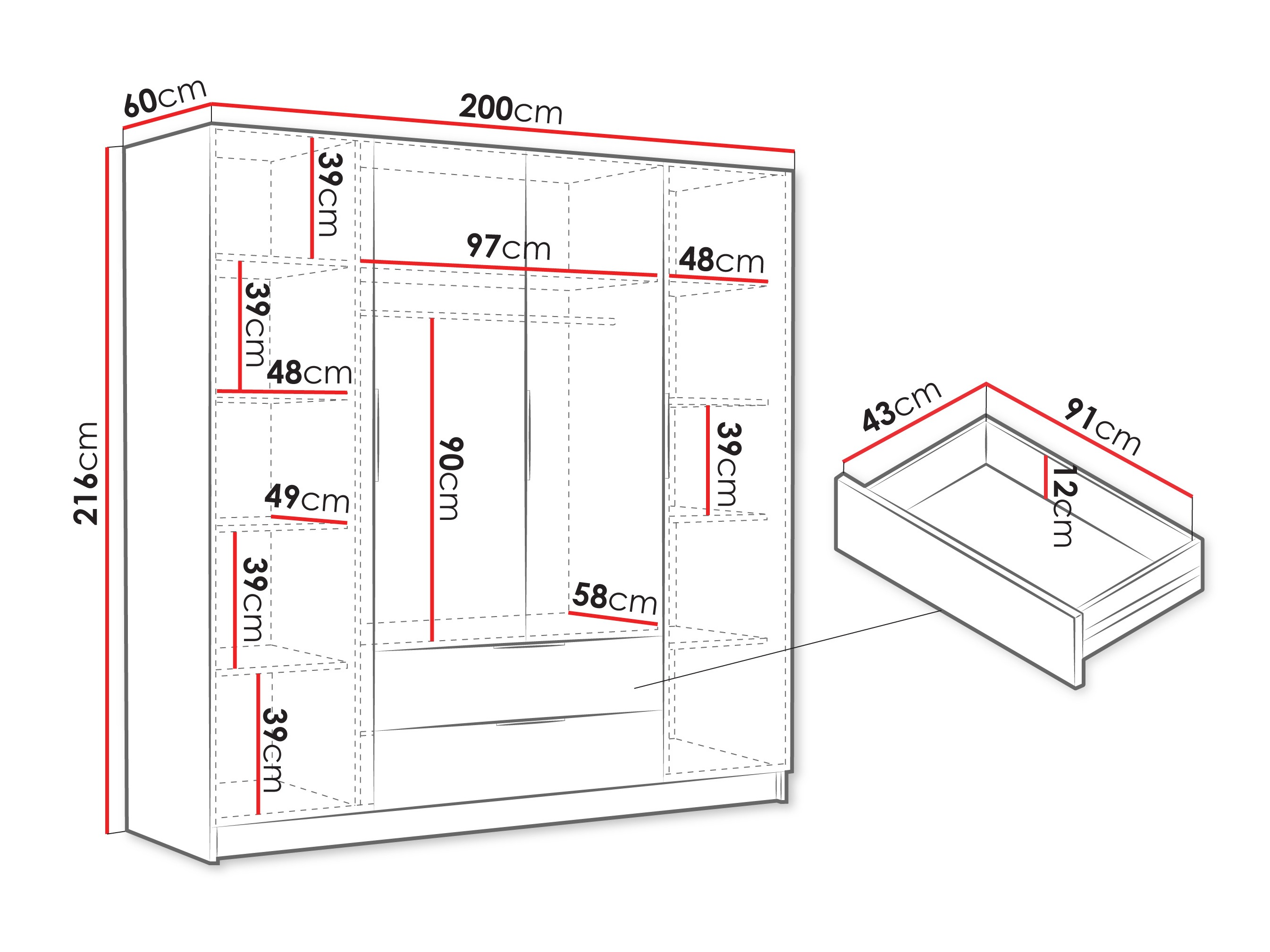 Ormar Closico 202 (Hrast)