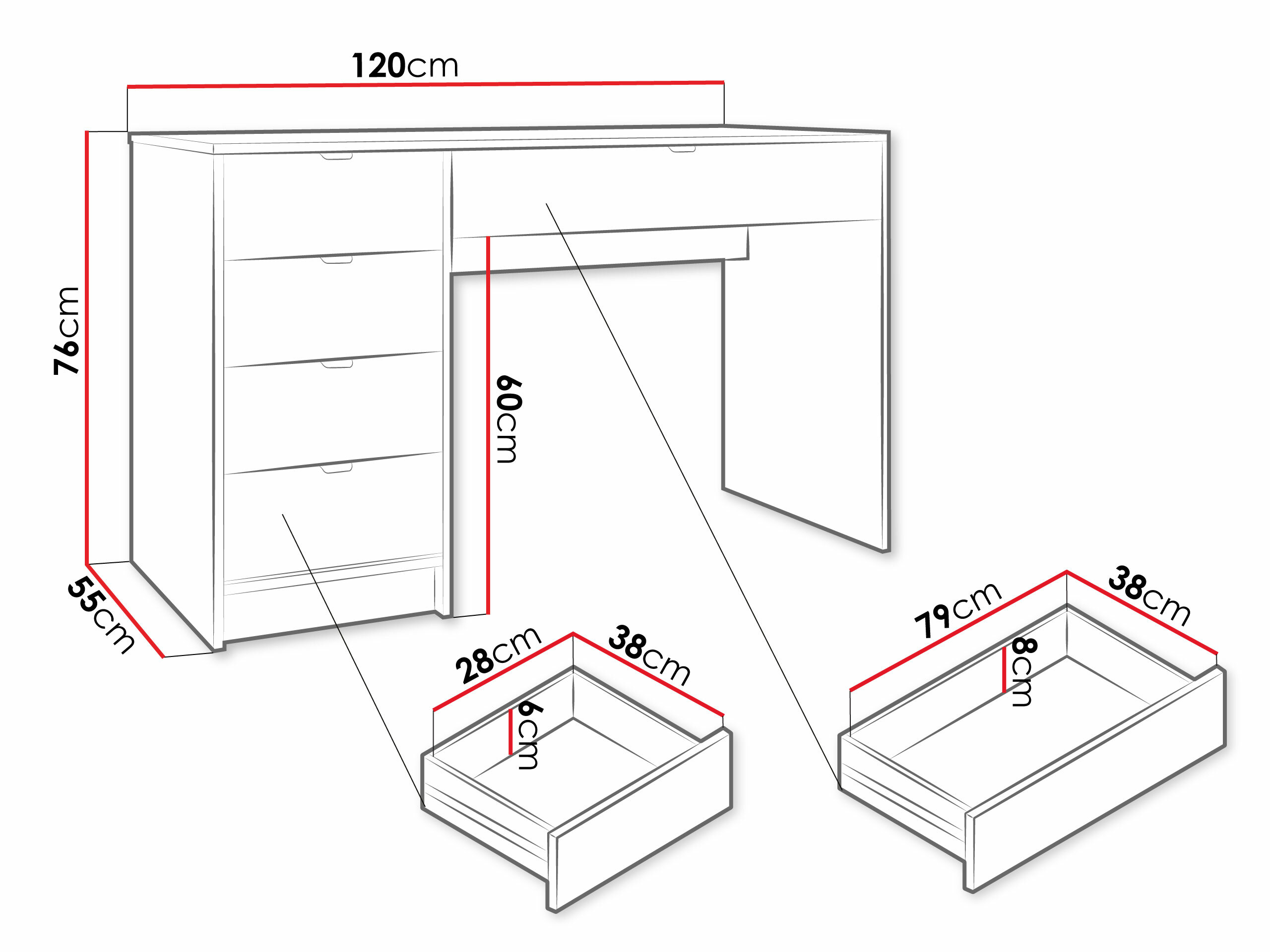 Kancelarijski sto Comfivo Larmire 100 (Bež)