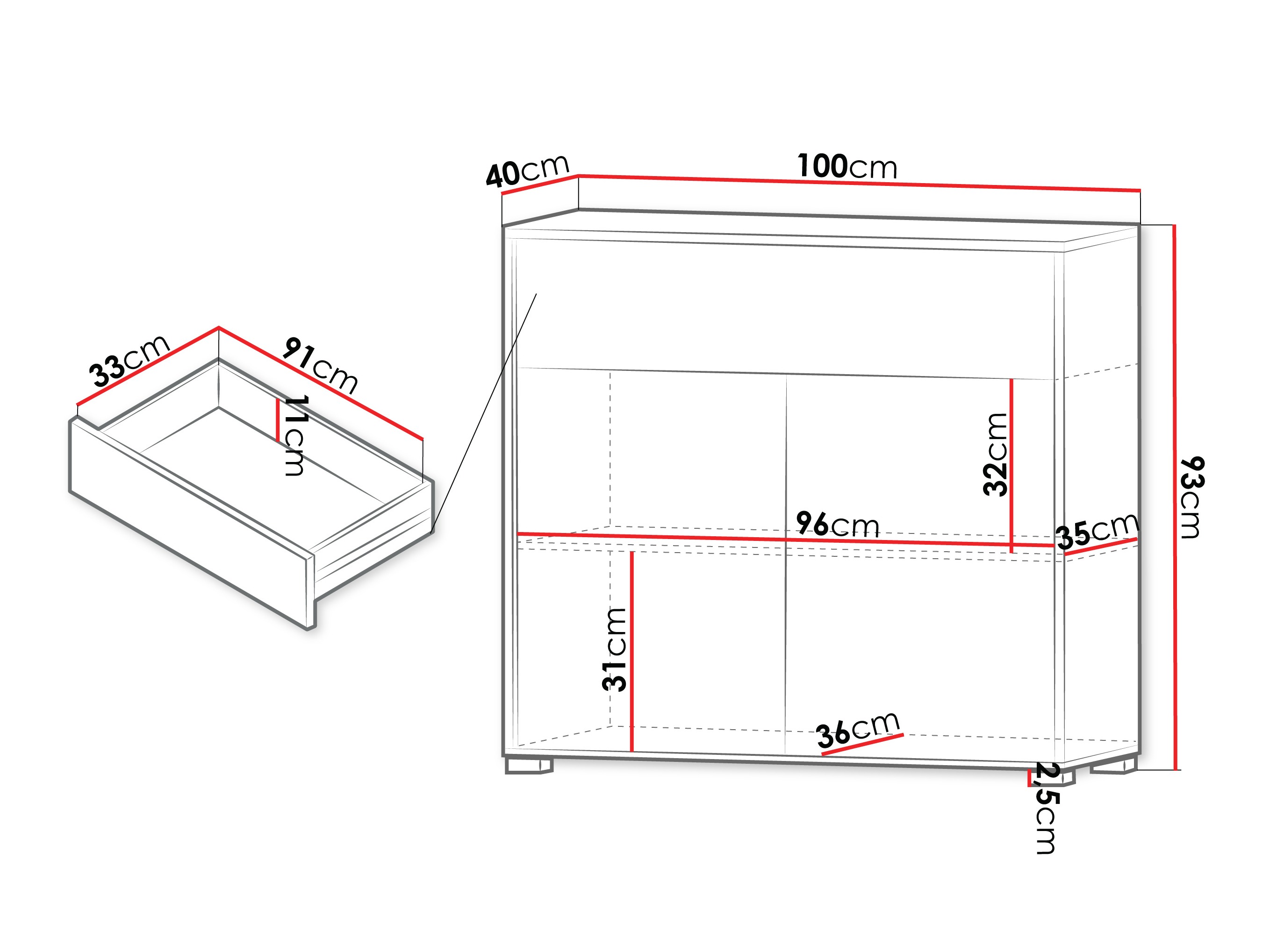 Komoda Comfivo Fersoe 114 (Hrast)