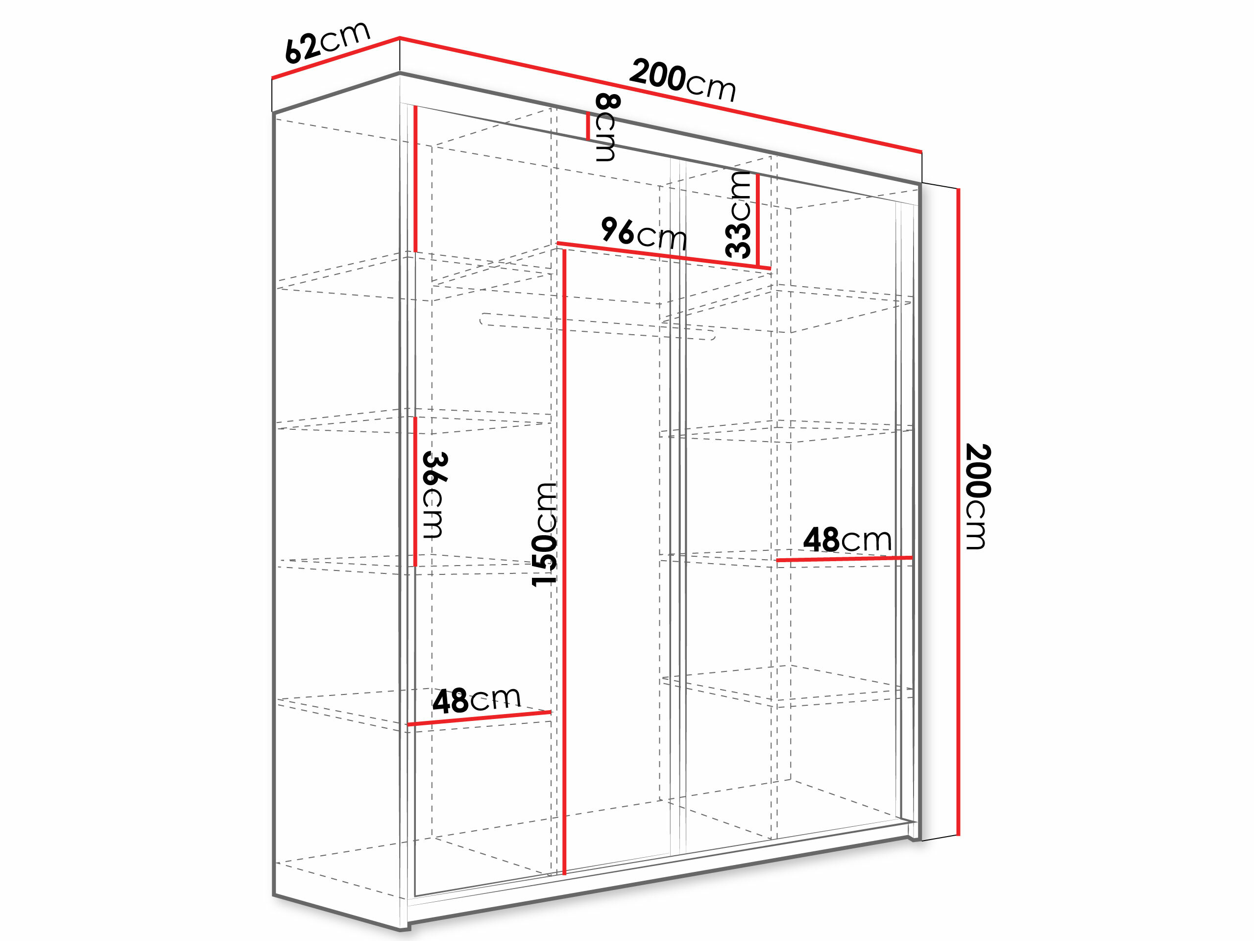 Ormar Dover 105 (Tamni jasen)