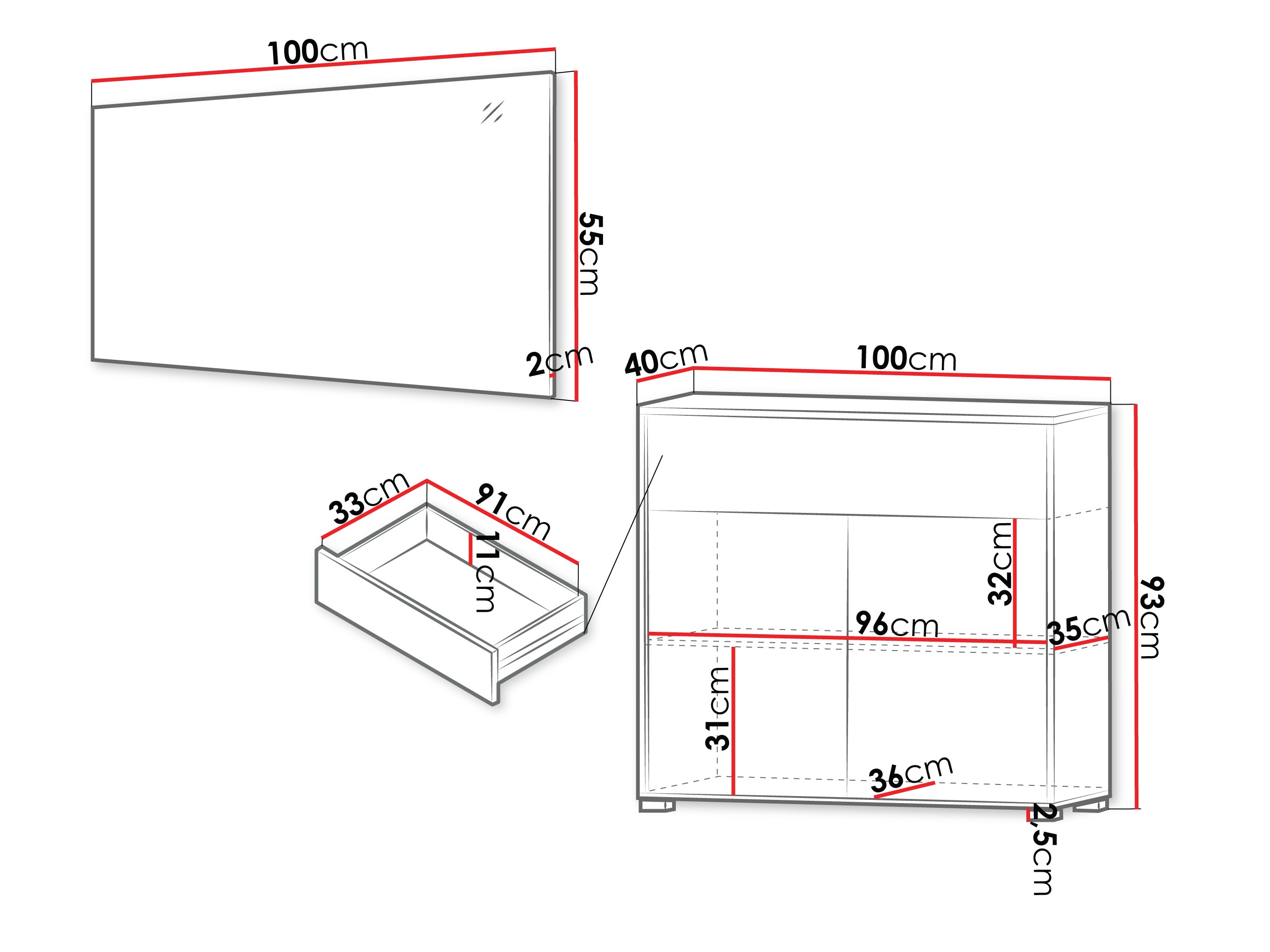 Set za hodnik Comfivo Fersoe 116 (Hrast)