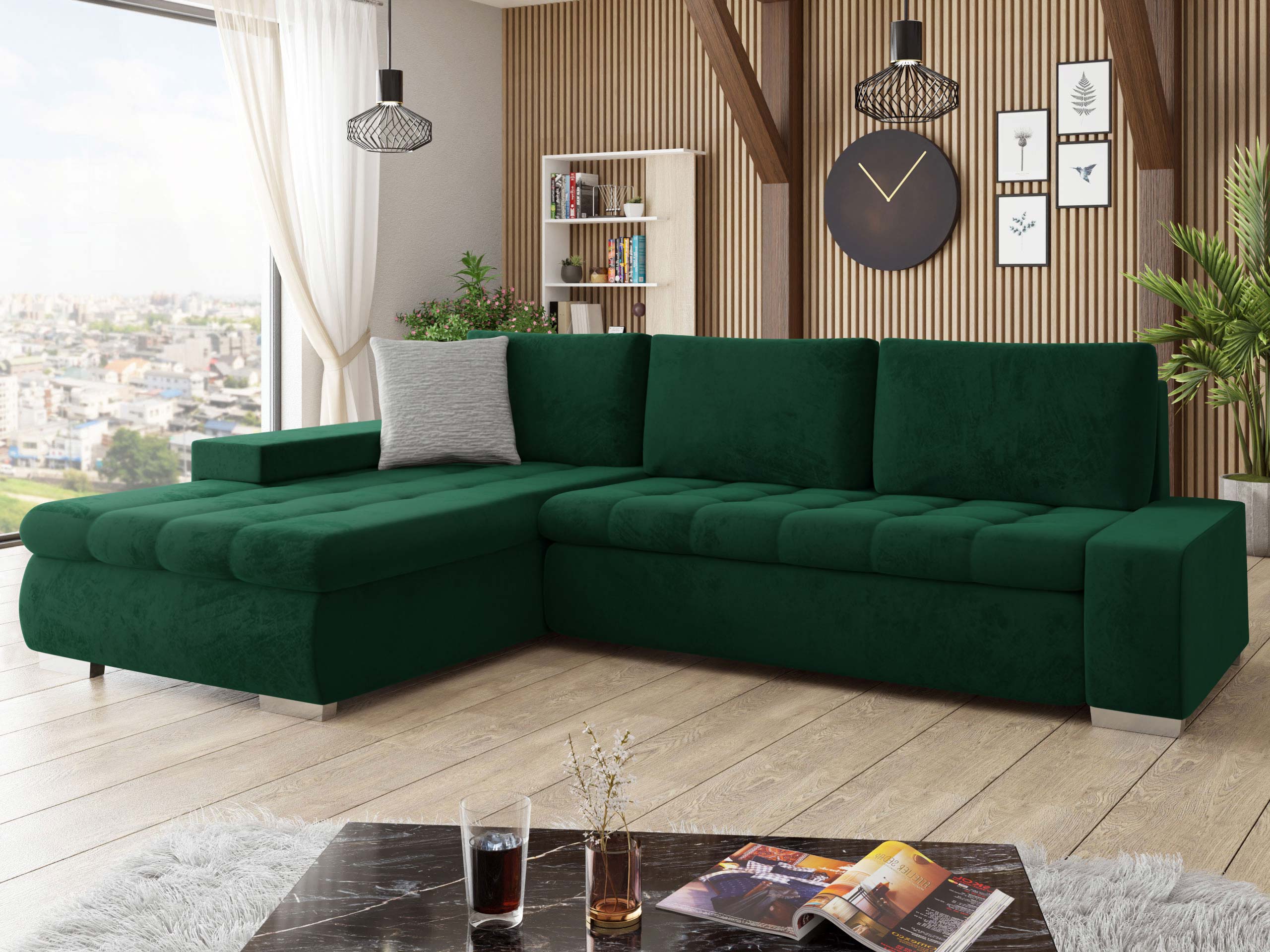 Ugaona garnitura Comfivo Nitor II (Piano 26 + Mokka 82)