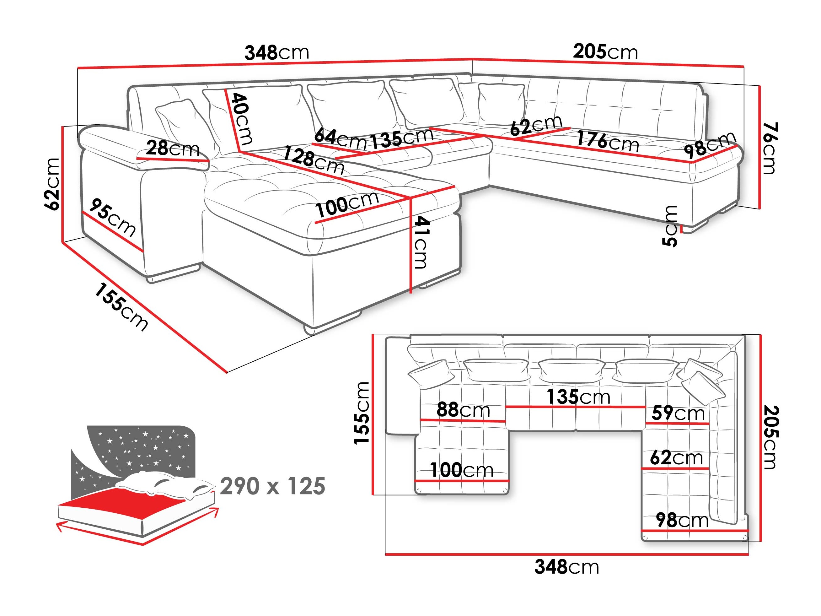 Ugaona sofa Comfivo 170 (Manza 22)