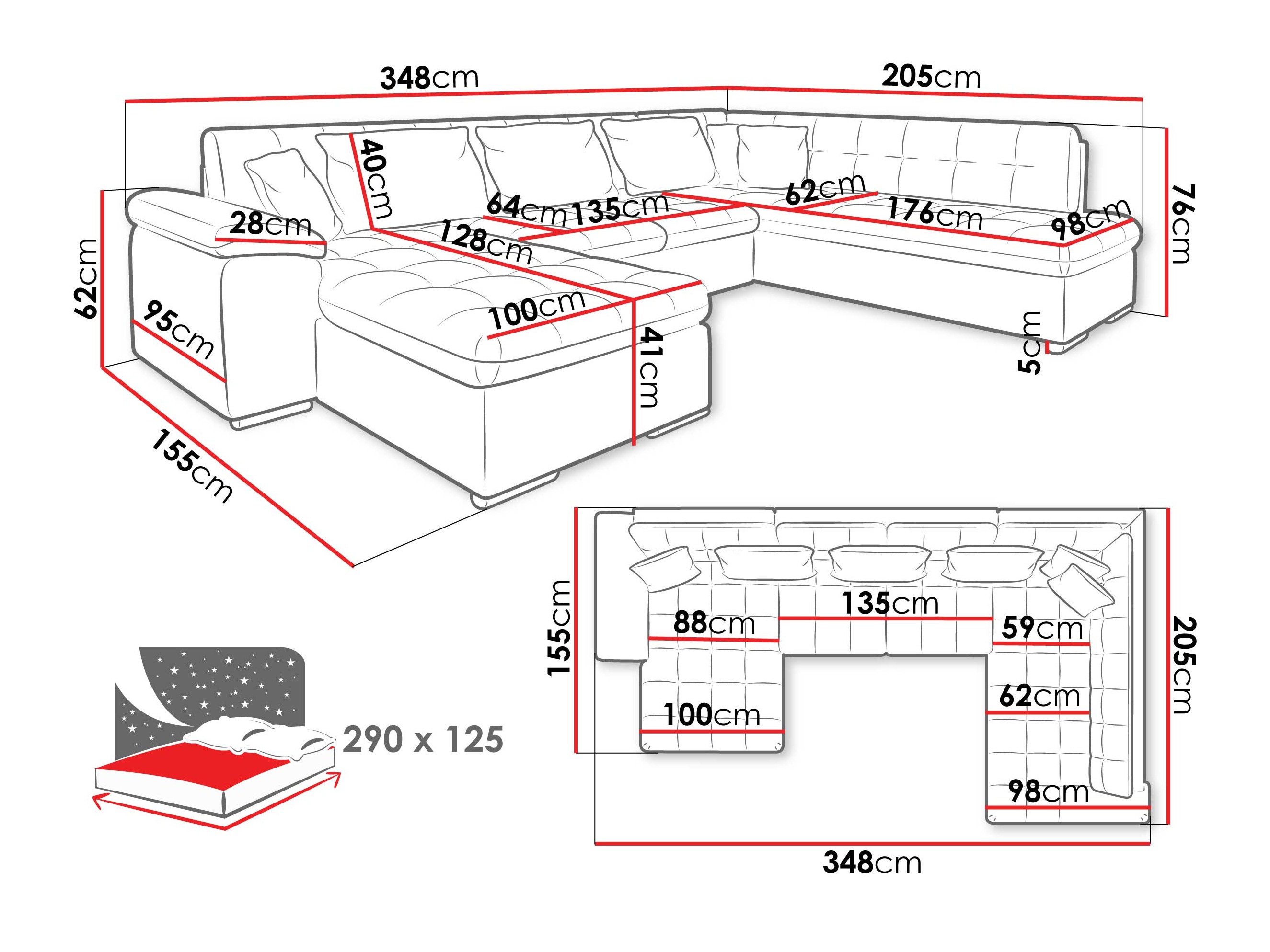 Ugaona sofa Comfivo 180 (Manza 22)
