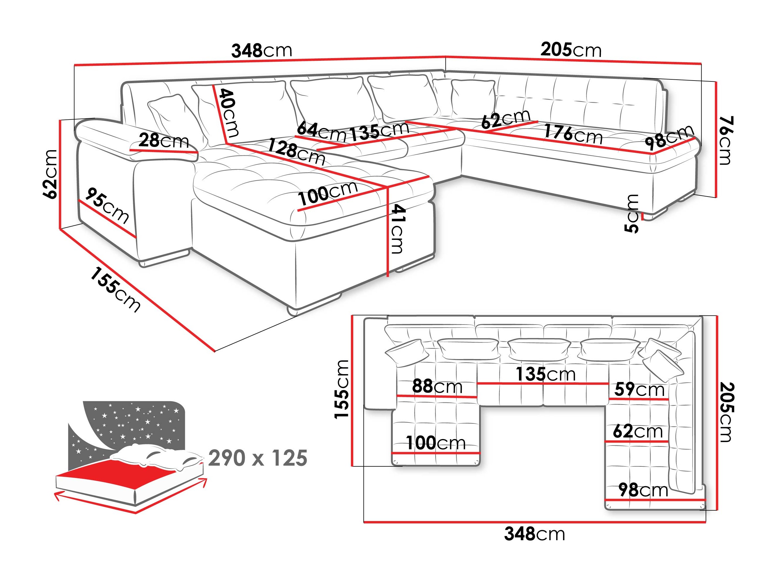 Ugaona sofa Comfivo 180 (Zoya 03 + Mokka 03)