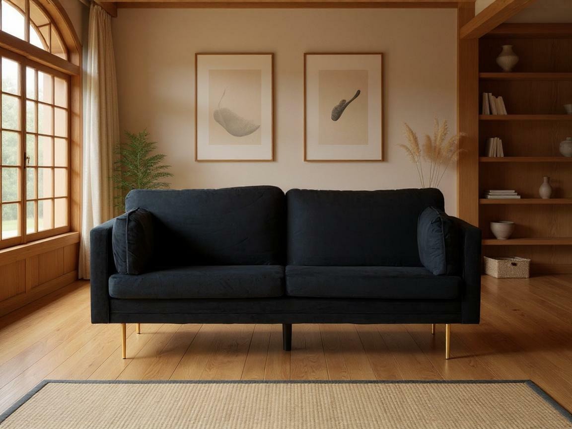 Sofa Dallas 101 (Crno + Zlatna)