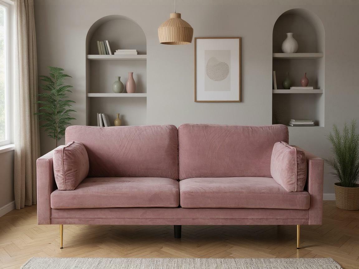Sofa Dallas 101 (Prašnjavo ružičasta + Zlatna)