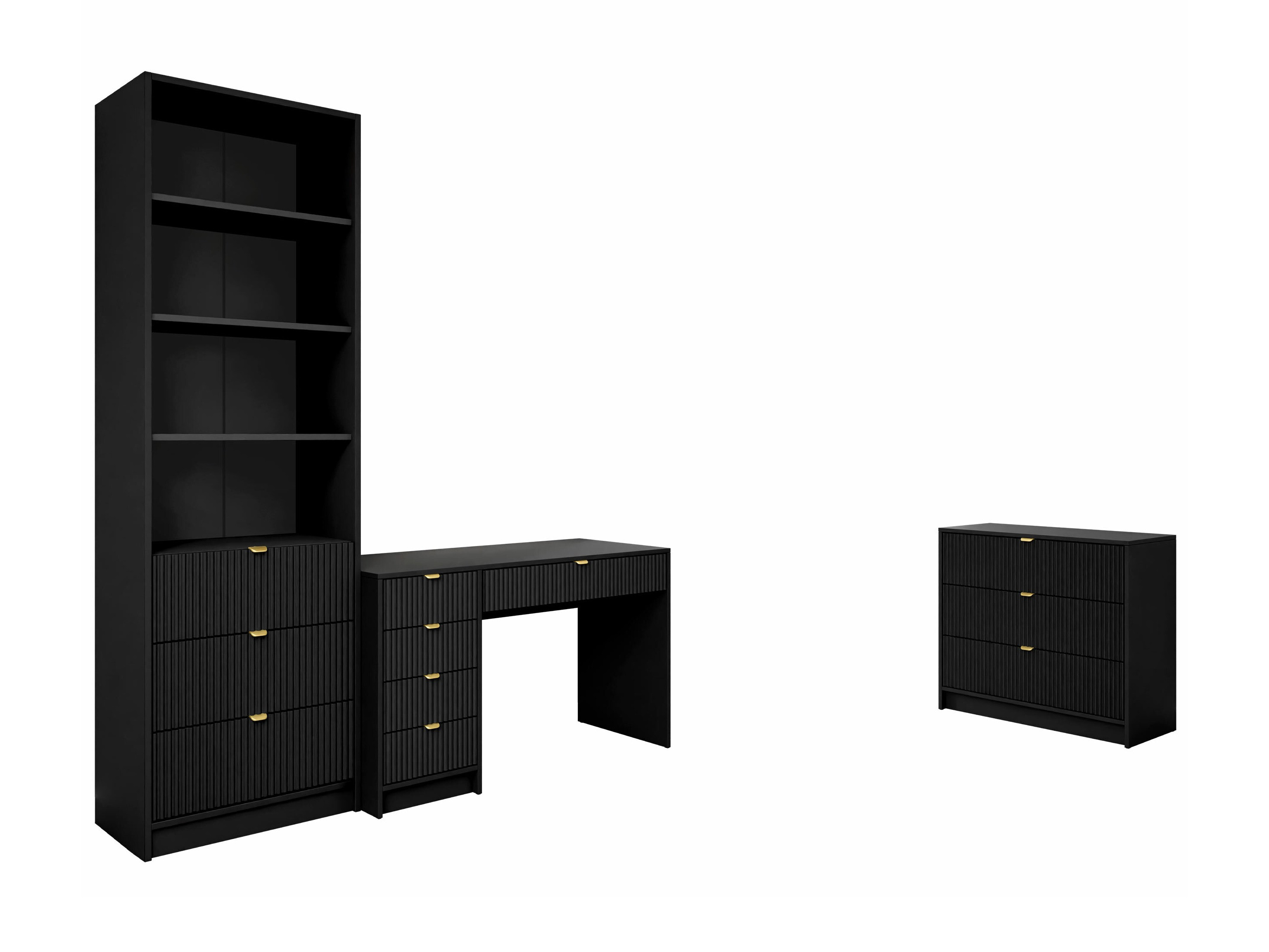 Set za kućnu kancelariju Comfivo Larmire 120 (Crno)