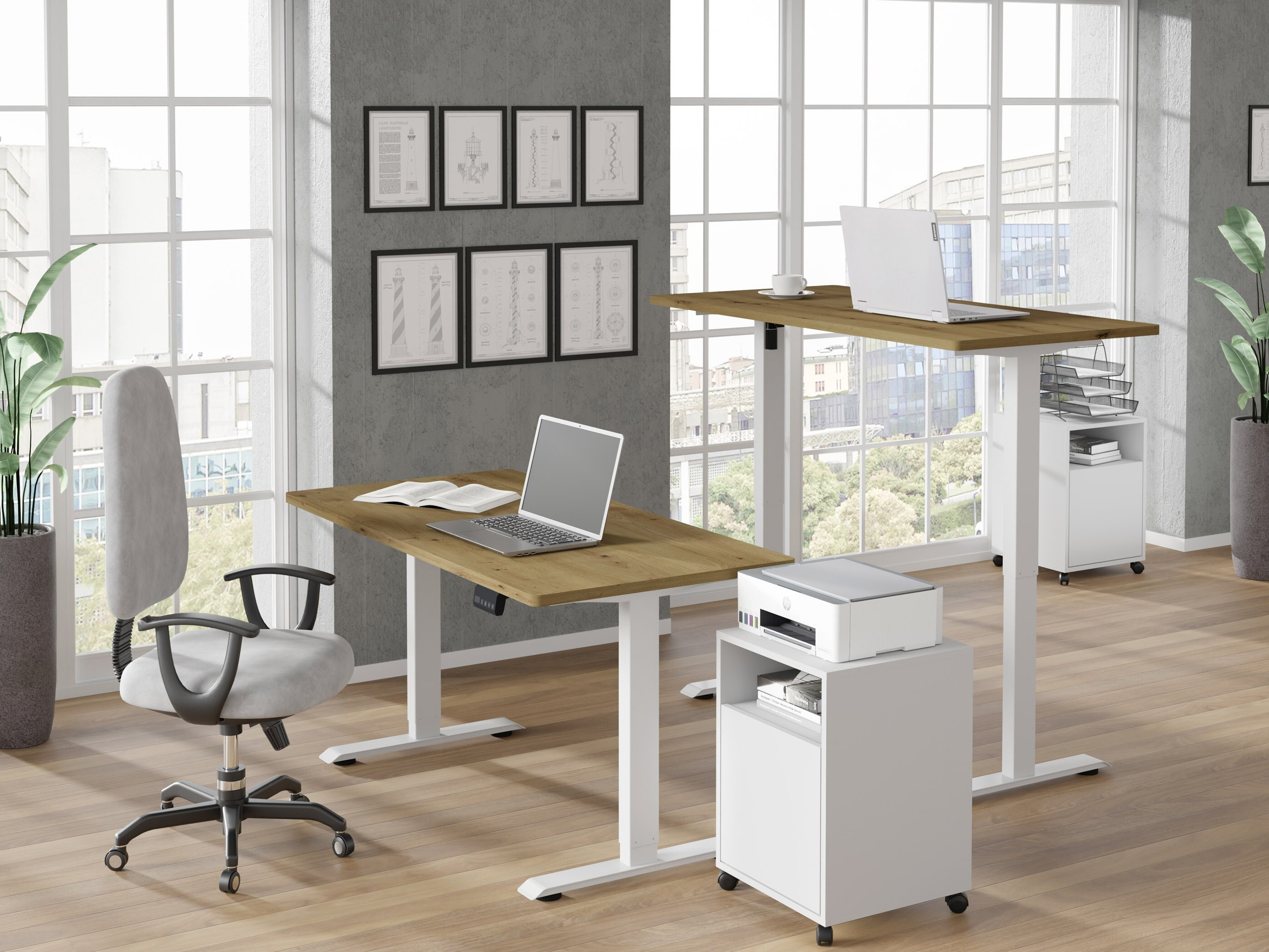 Sto sa podesivom visinom Buffalo 184 (Belo)