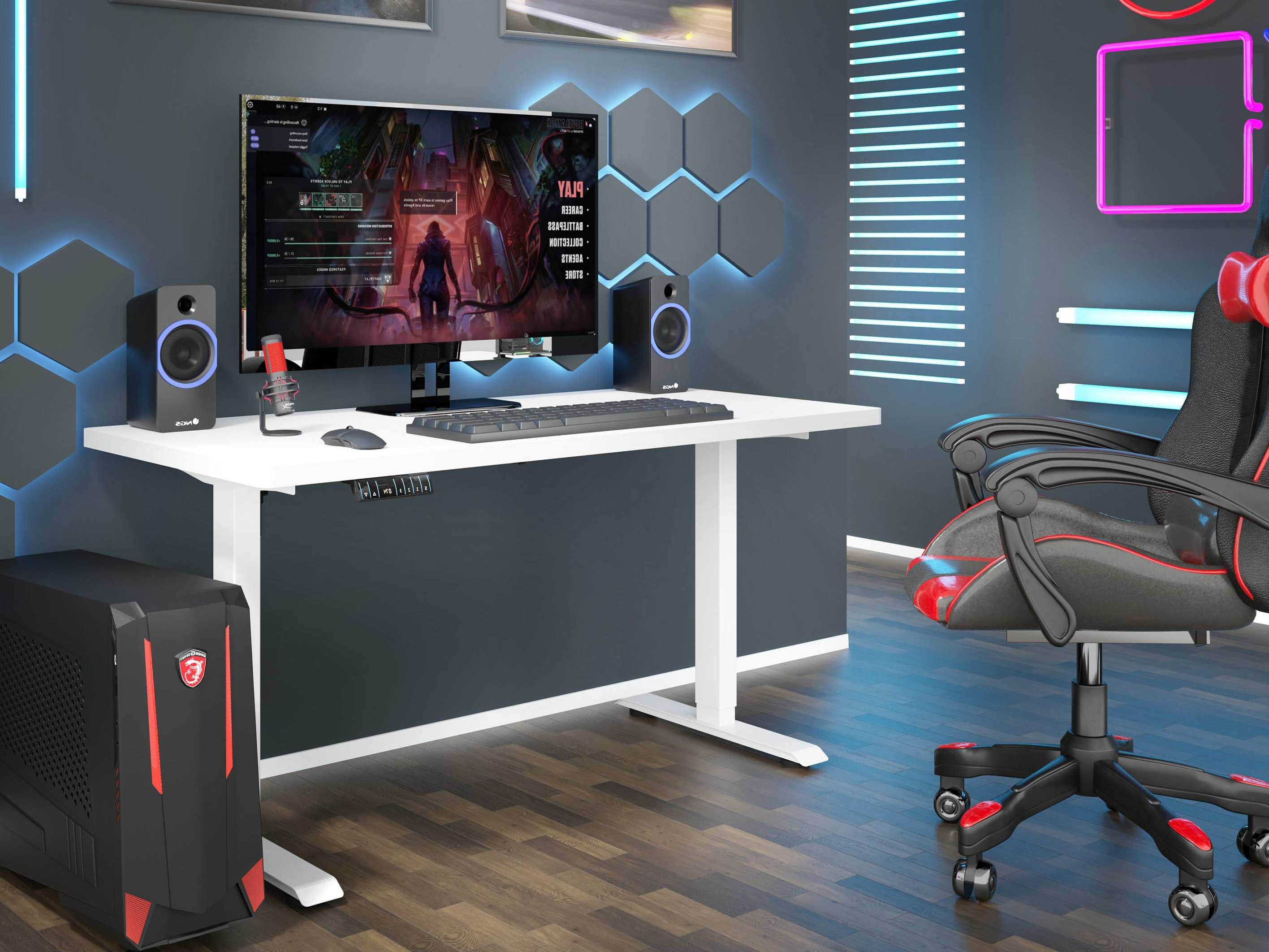 Sto sa podesivom visinom Buffalo 184 (Belo)