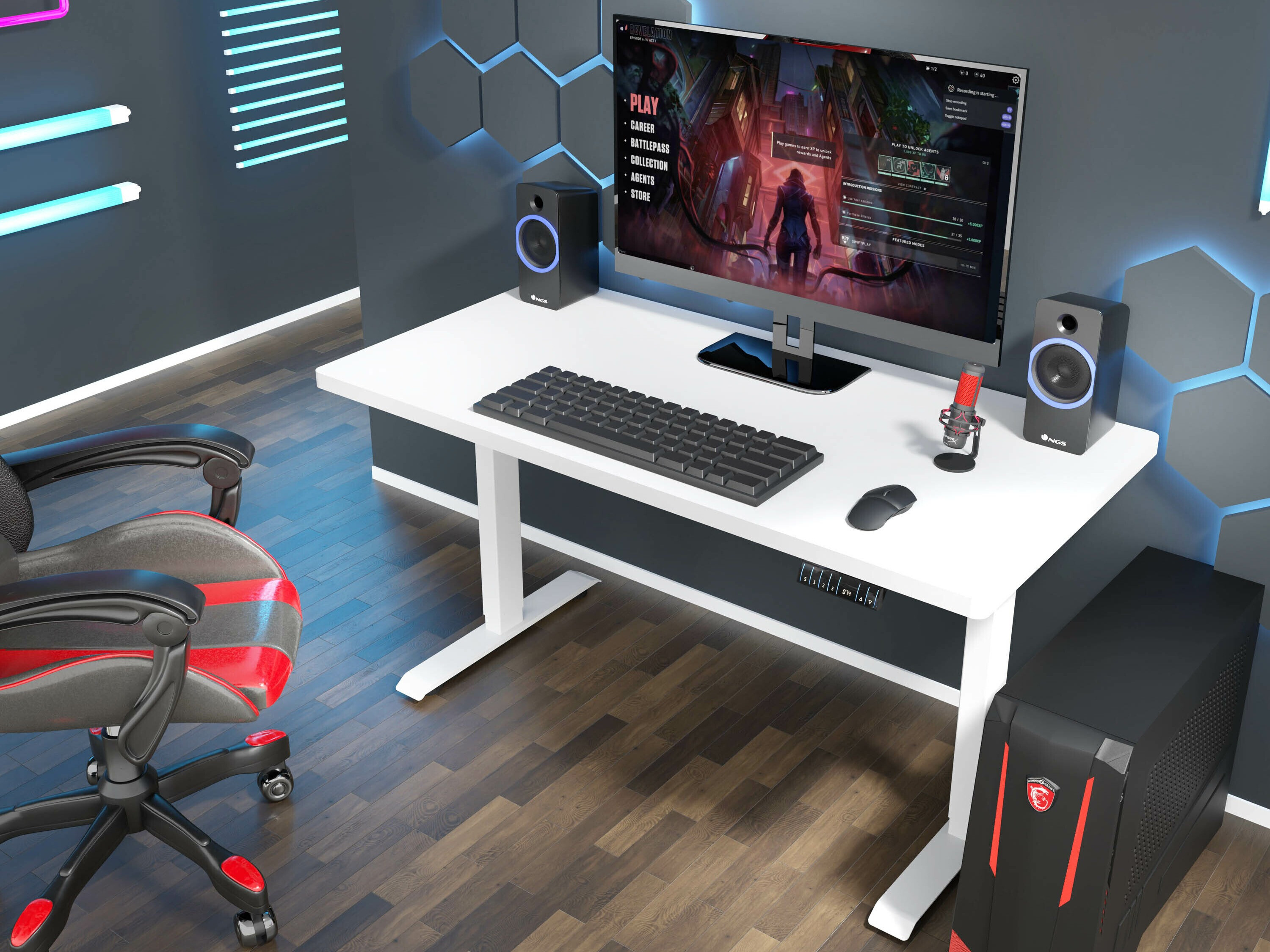 Sto sa podesivom visinom Buffalo 184 (Belo)