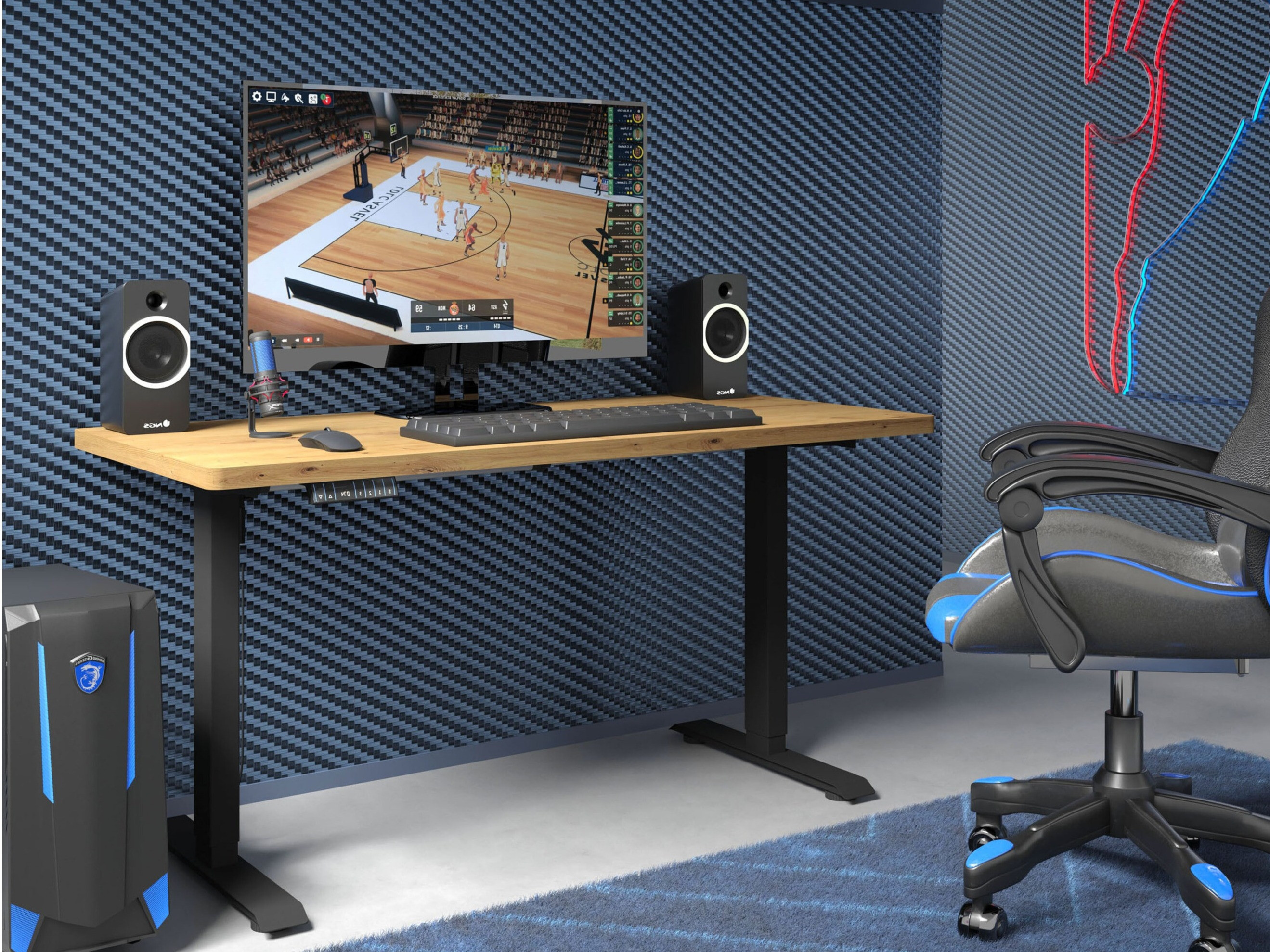 Sto sa podesivom visinom Buffalo 184 (Crno)