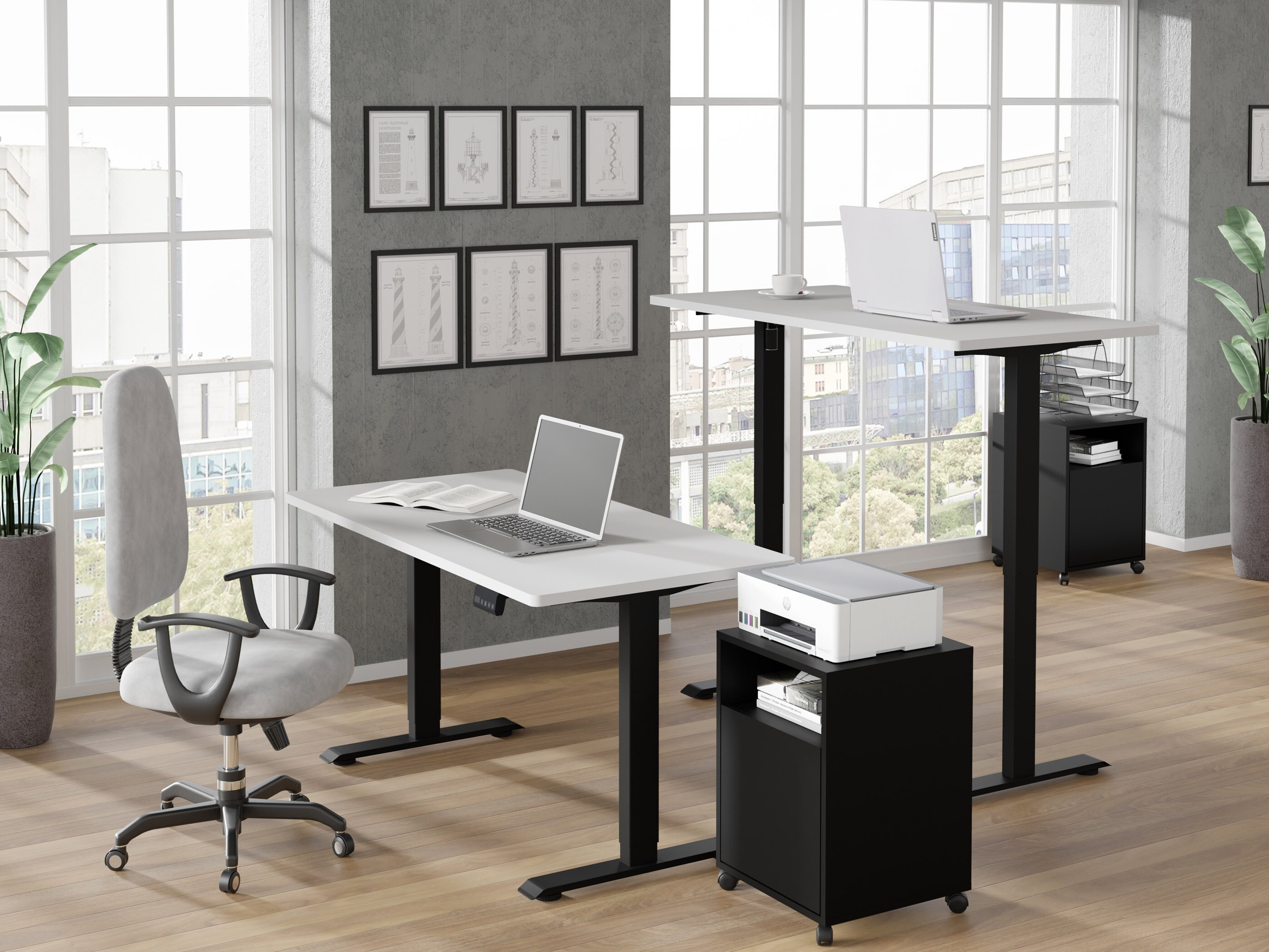 Sto sa podesivom visinom Buffalo 184 (Crno)