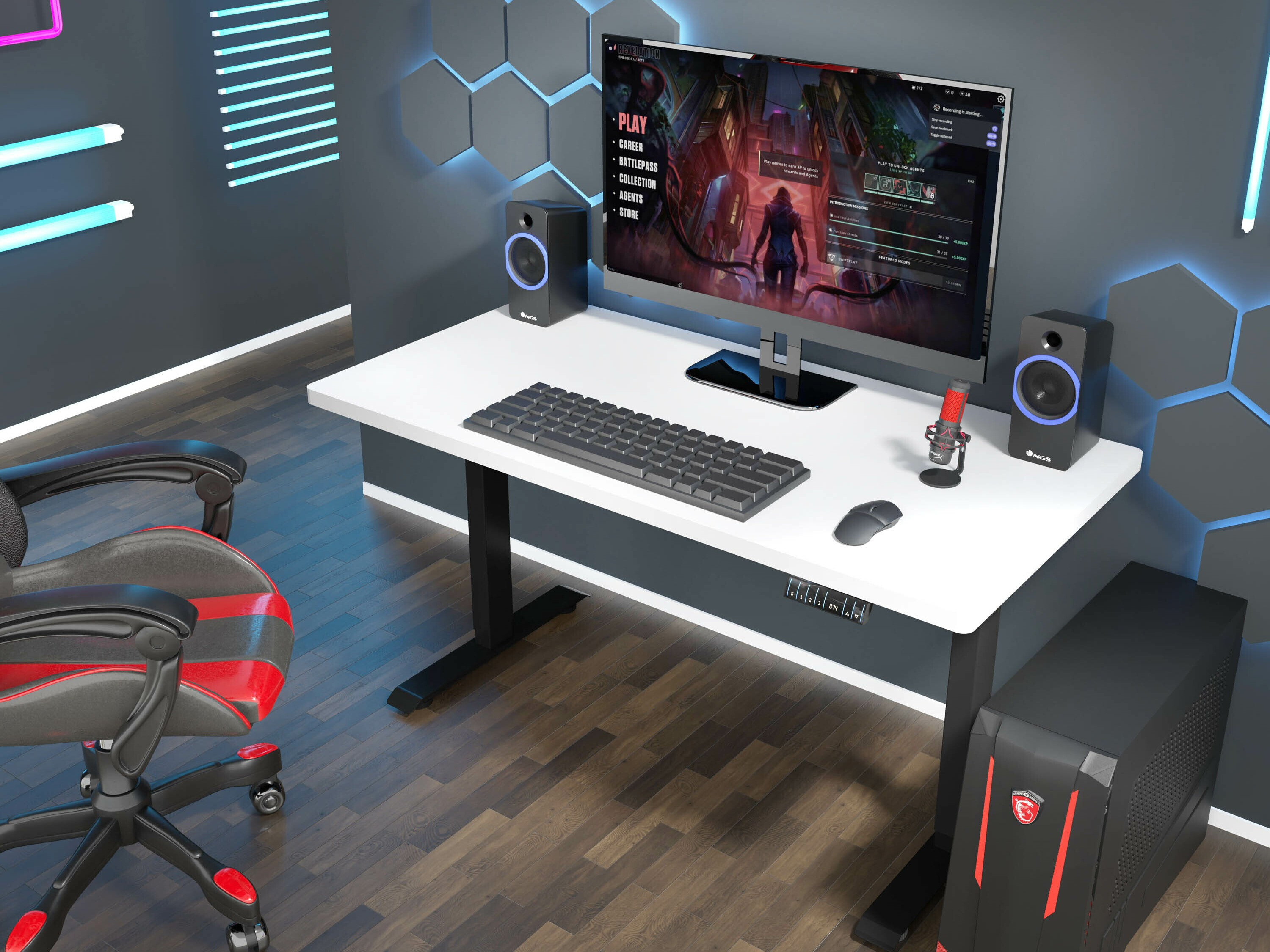 Sto sa podesivom visinom Buffalo 184 (Crno)